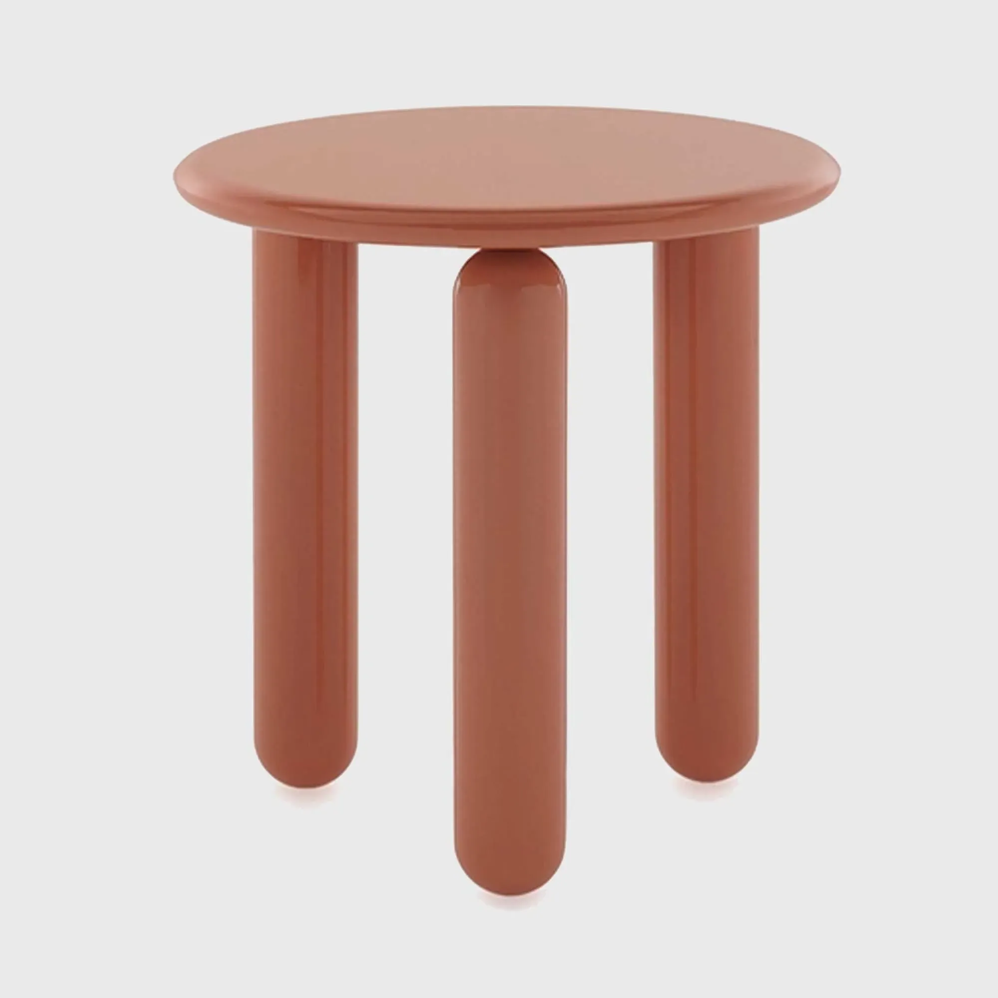 Kartell Undique Mas Round Side Table - Orange, Wood