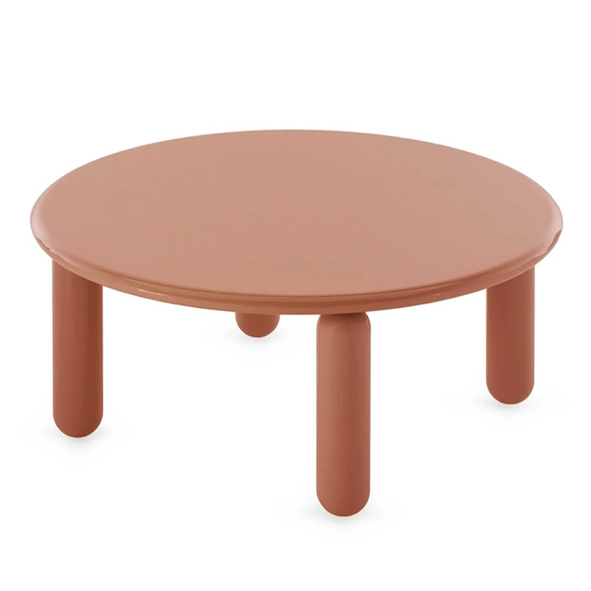 Kartell Undique Mas Round Side Table - Orange, Wood