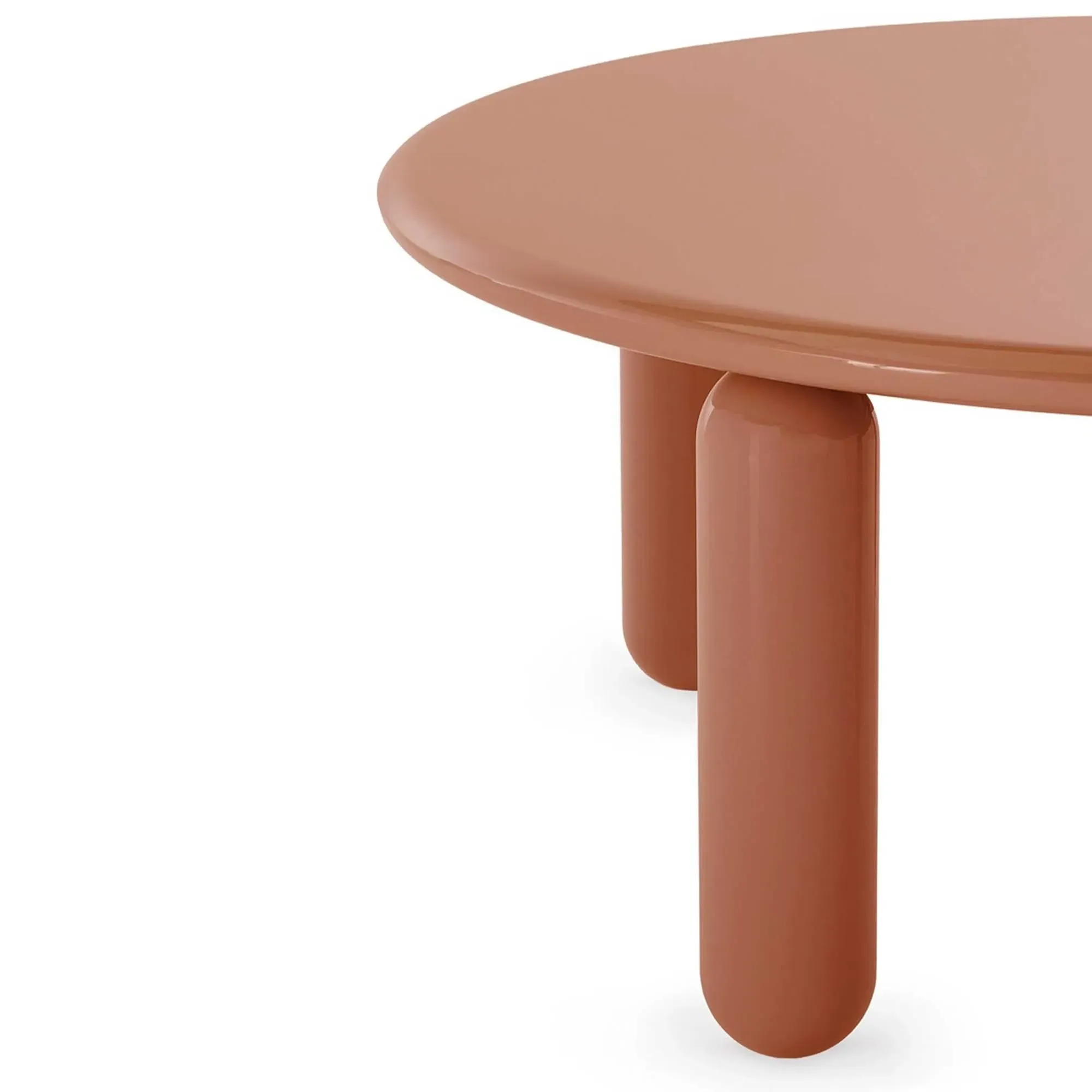 Kartell Undique Mas Round Side Table - Orange, Wood