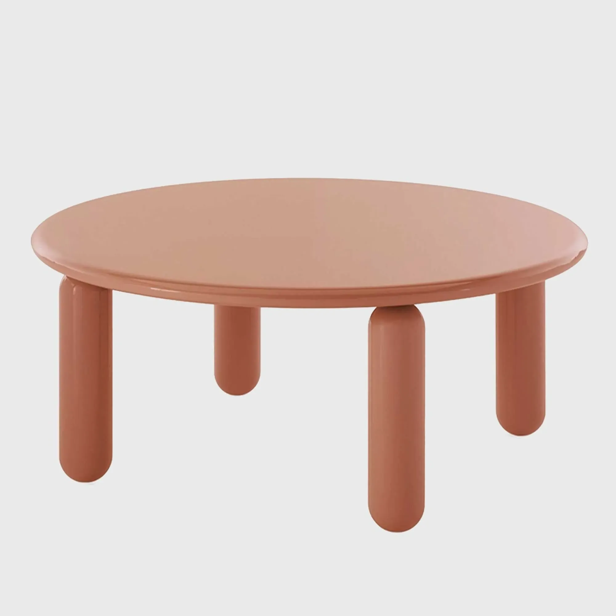 Kartell Undique Mas Round Side Table - Orange, Wood