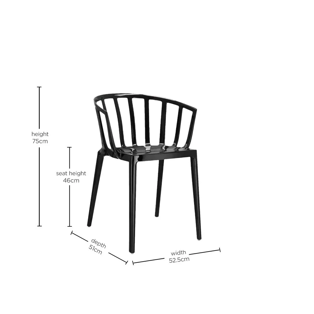 Kartell Venice Dining Chair - Black, Polycarbonate