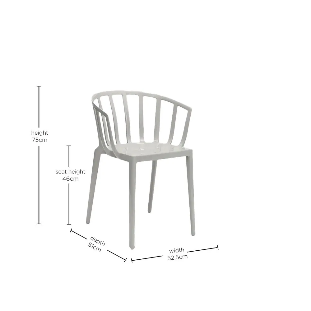Kartell Venice Dining Chair - Grey, Polycarbonate