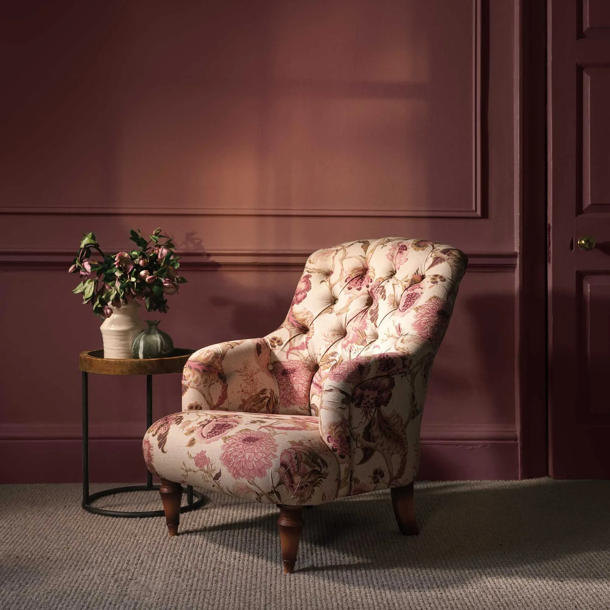 Keeler Set of 3 Round Tables - Brown, Pine Wood