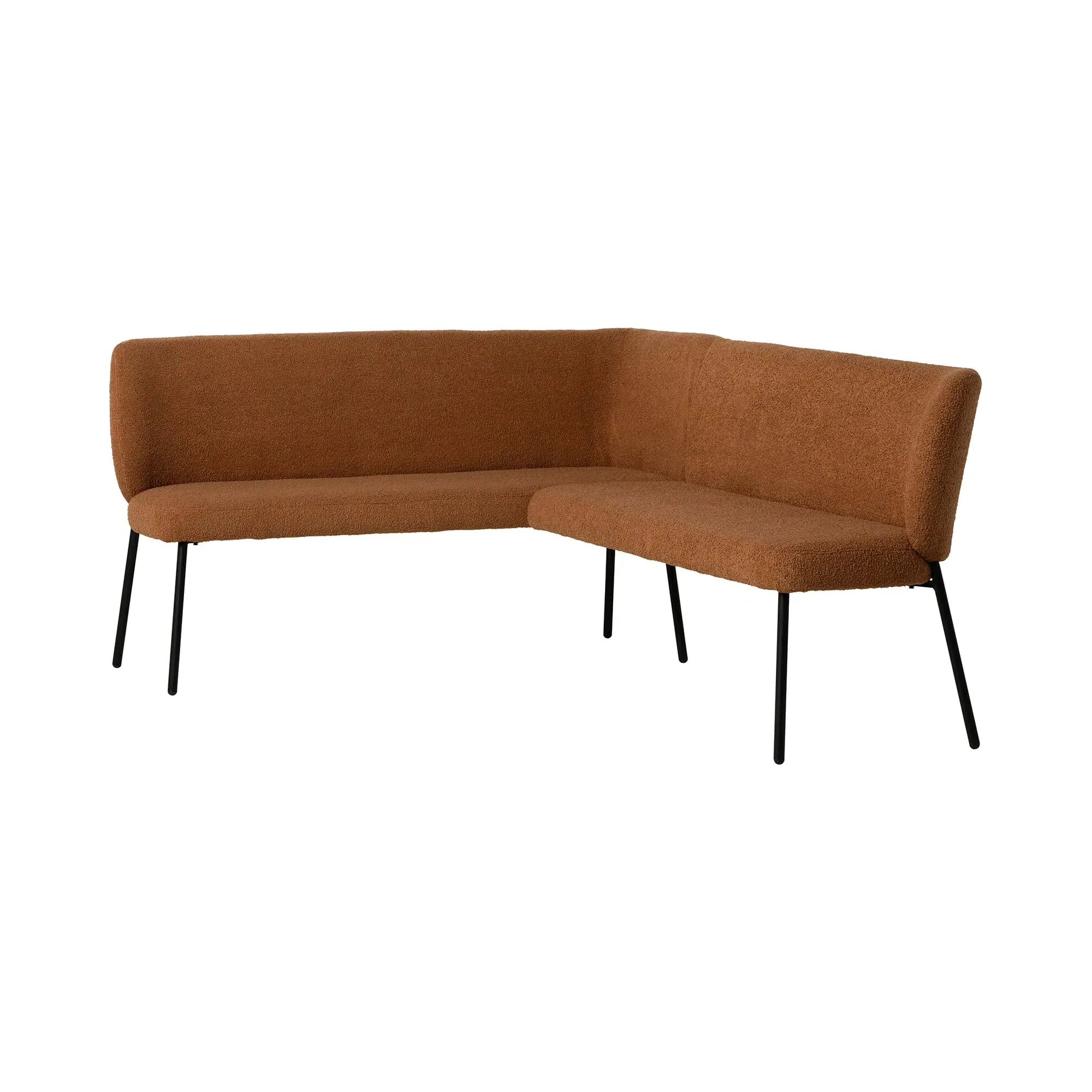 Kennett Left Hand Facing Corner Bench - Brown, Boucle