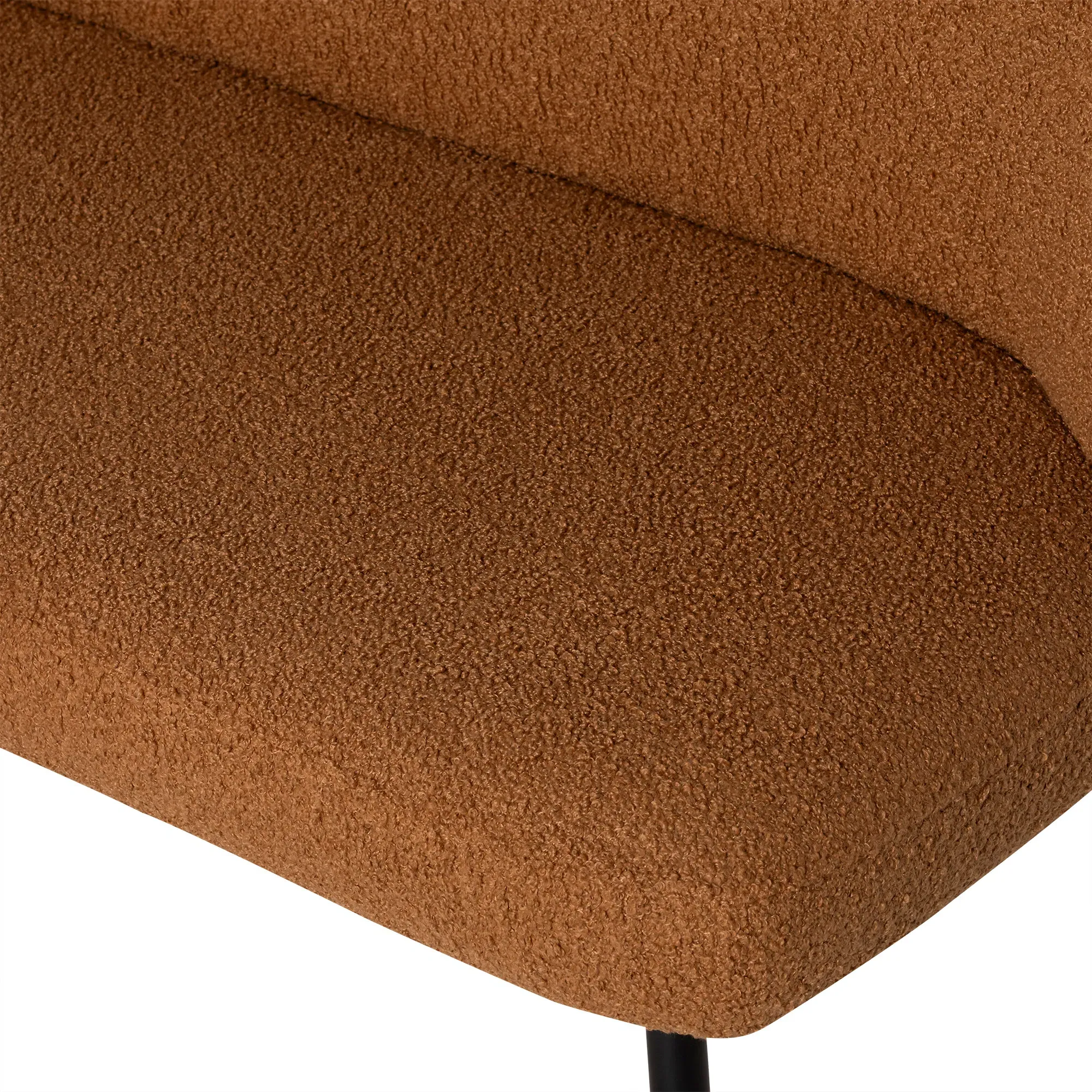 Kennett Right Hand Facing Corner Bench - Brown, Boucle