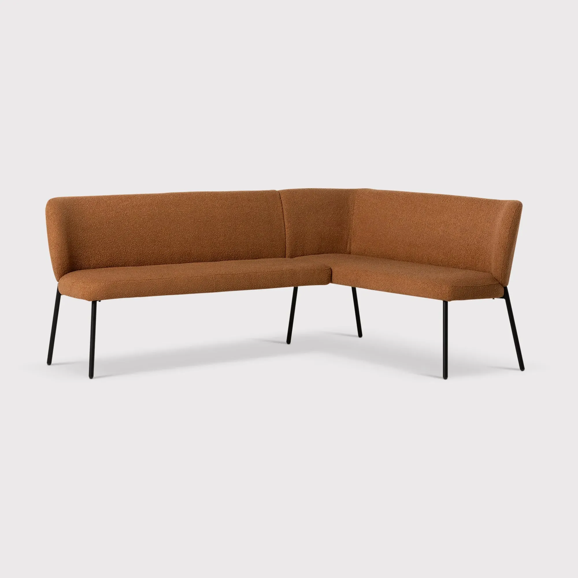 Kennett Right Hand Facing Corner Bench - Brown, Boucle image