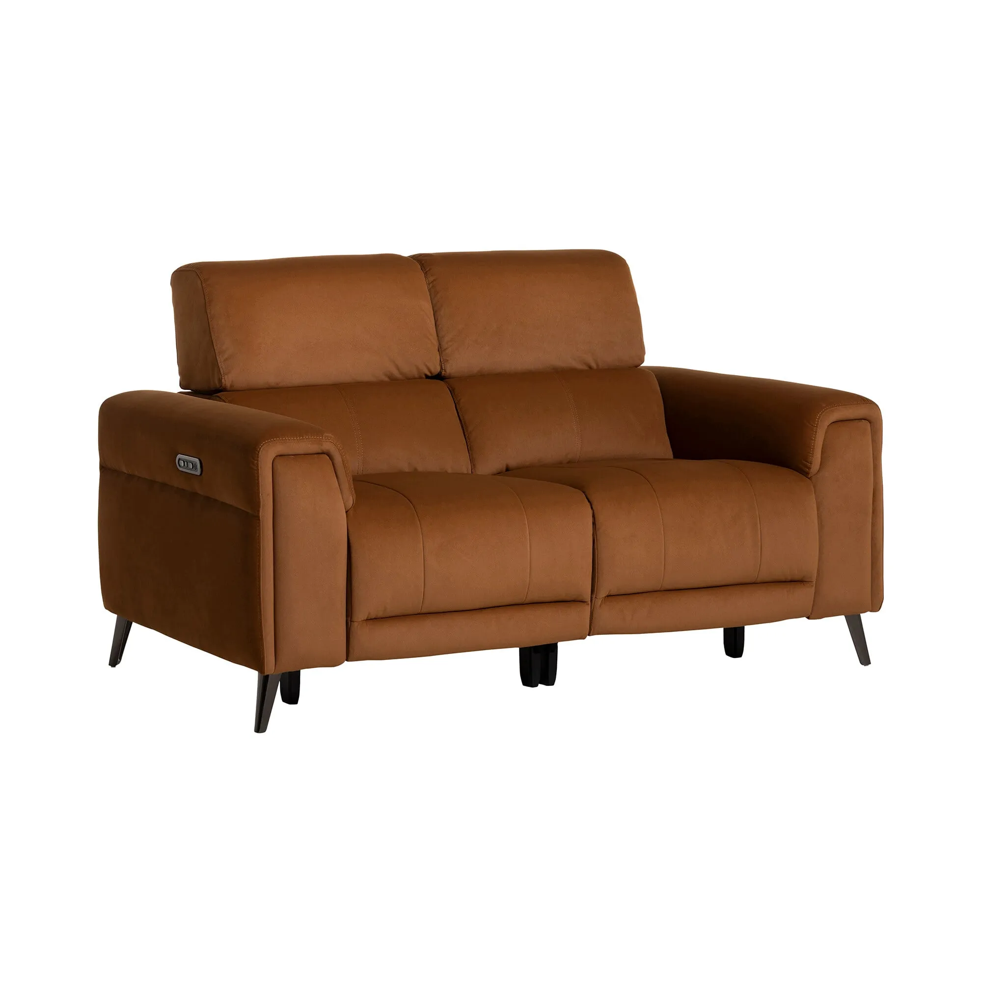 Kerren 2-Seater Power Recliner with Head Tilt - Orange, Fabric