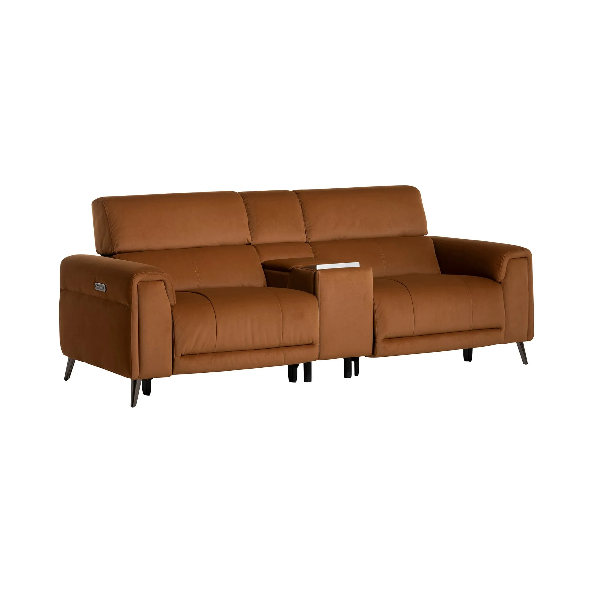 Kerren 2.5-Seater Power Recliner Sofa - Orange, Fabric