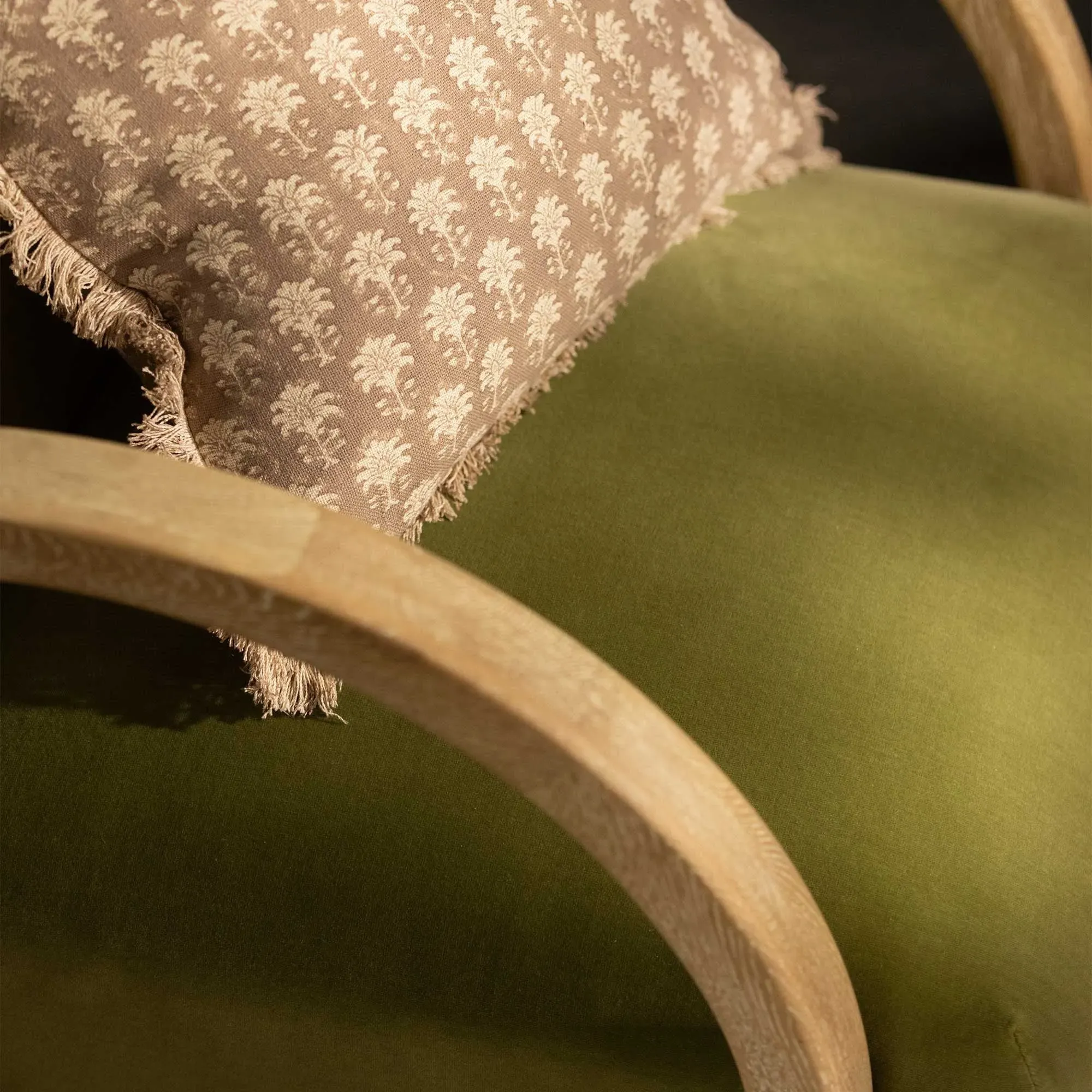 Kerris Armchair - Green, Oak