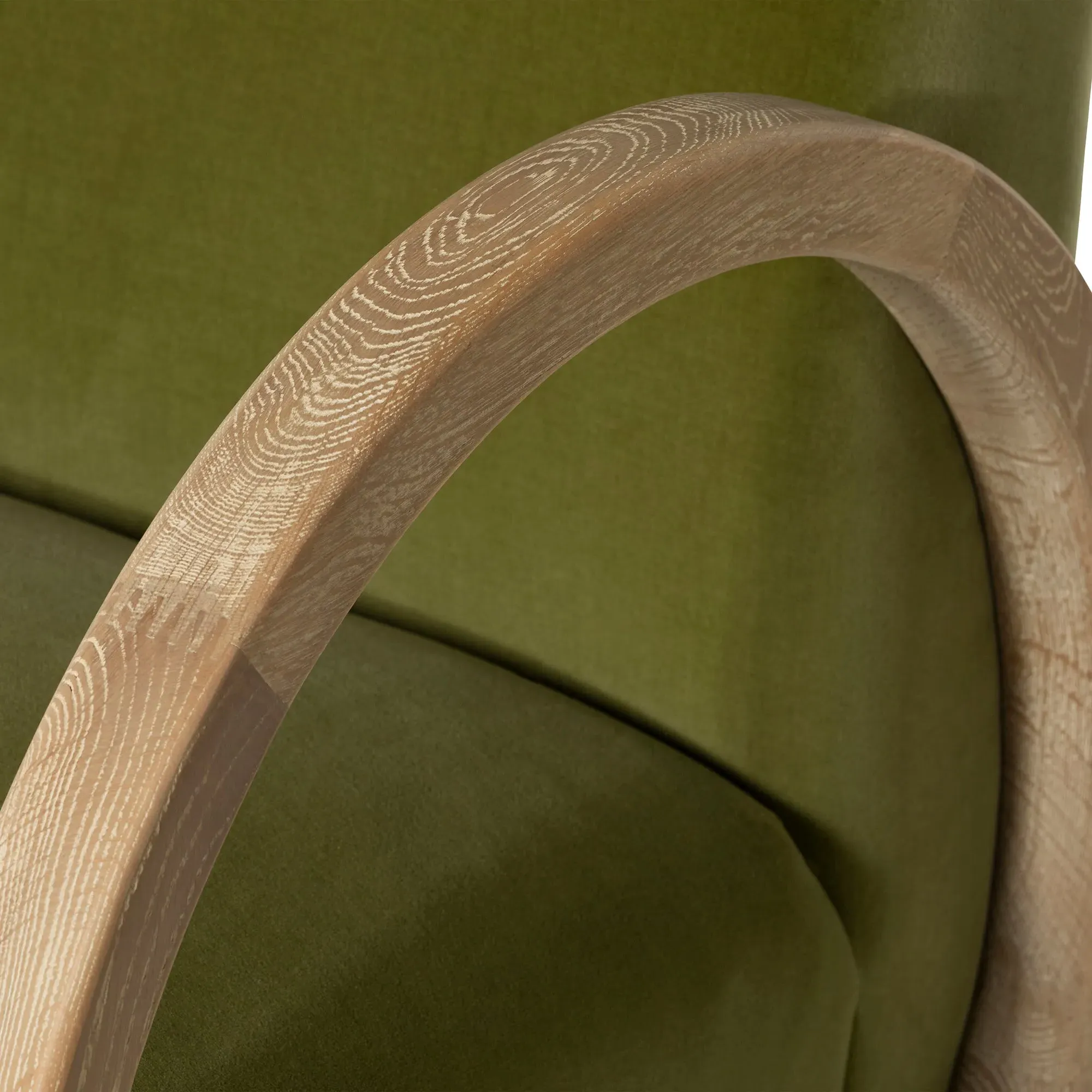 Kerris Armchair - Green, Oak