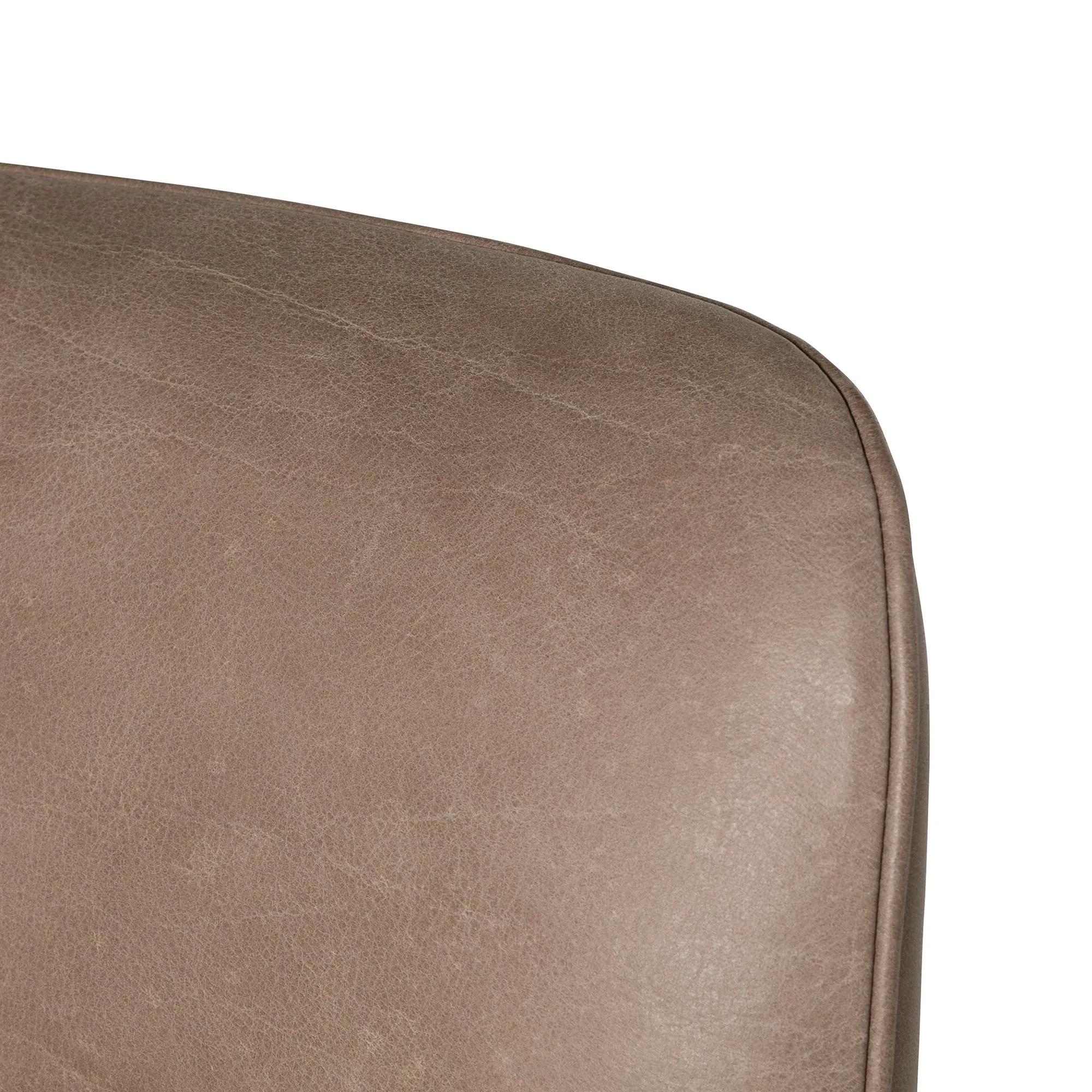 Kiri Dining Chair with Arms - Grey, Leather