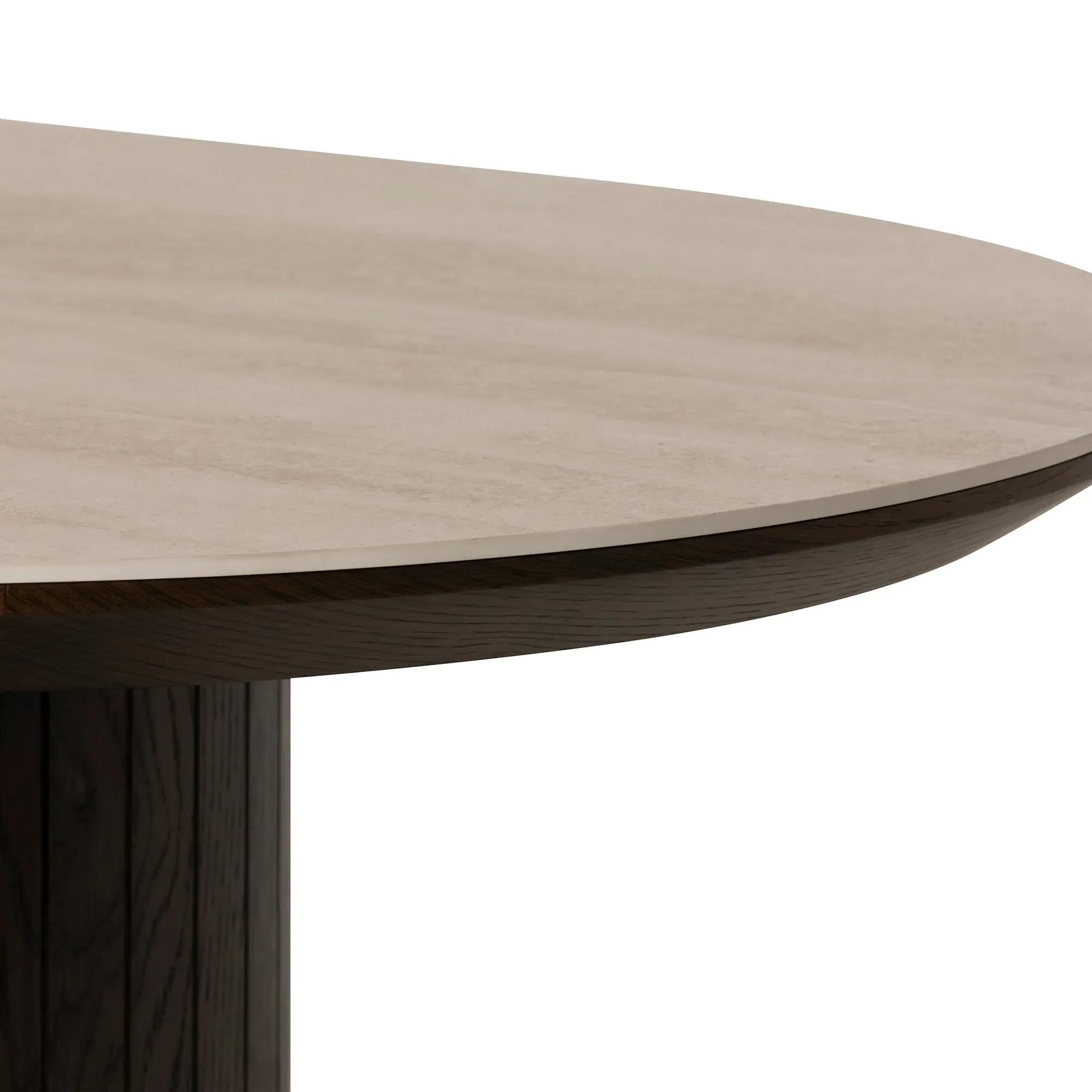 Kita Round Dining Table - Brown, Wood