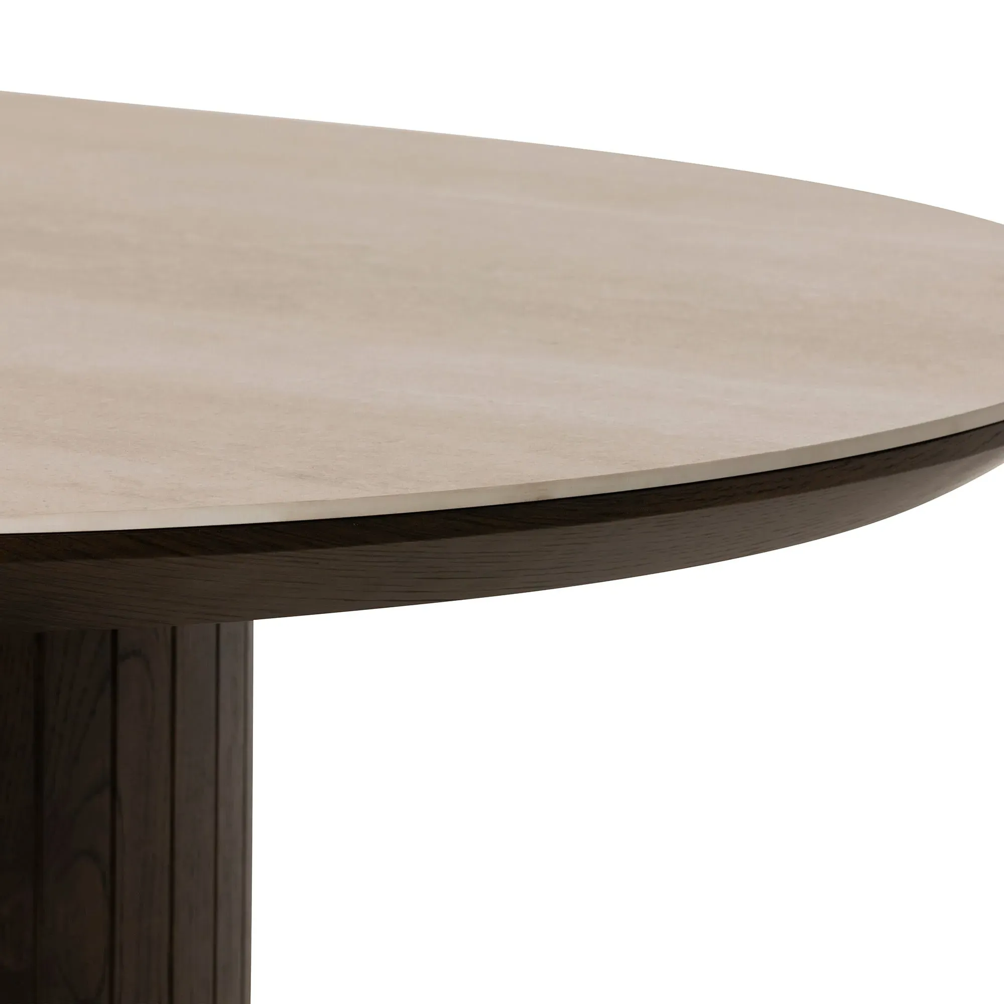 Kita Round Dining Table - Brown, Wood