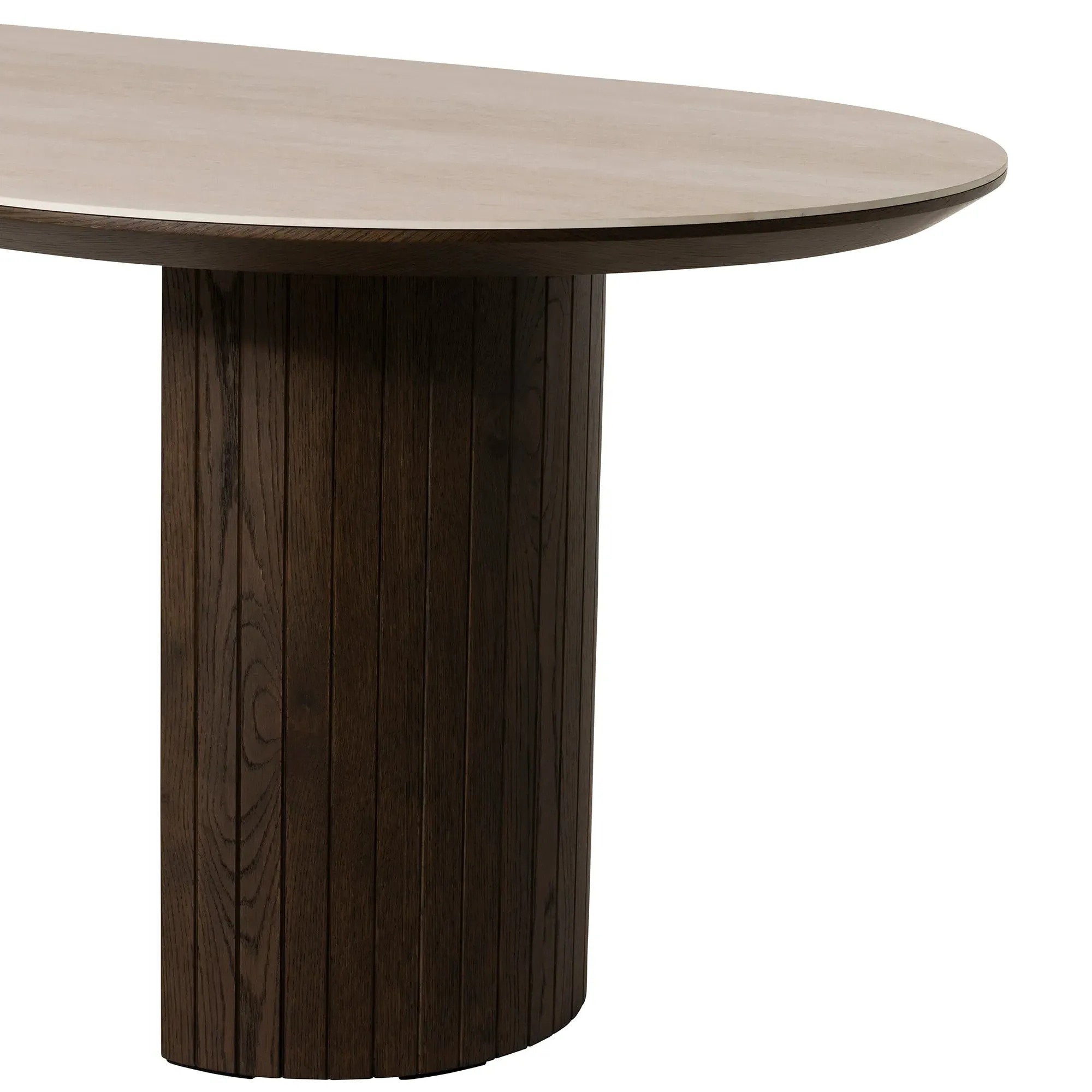 Kita Round Dining Table - Brown, Wood