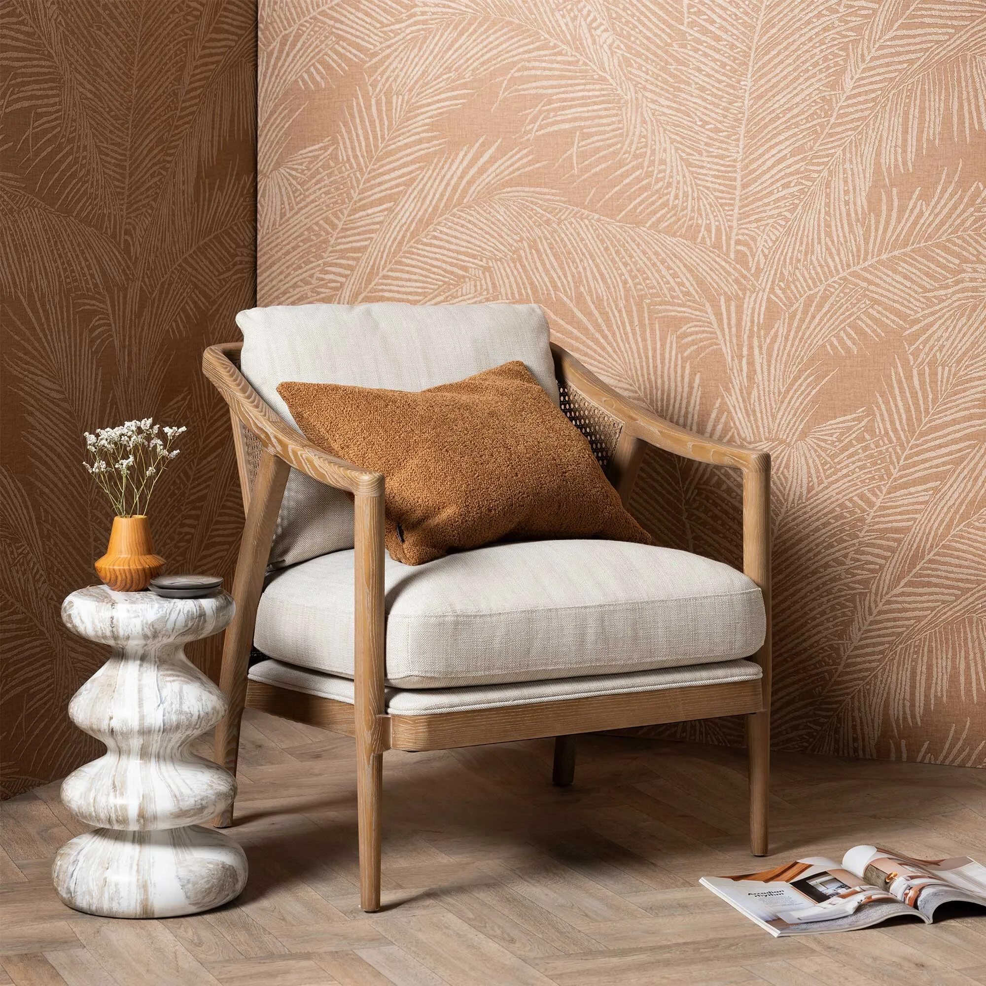 Knip Curved Garden Round Side Table - Grey