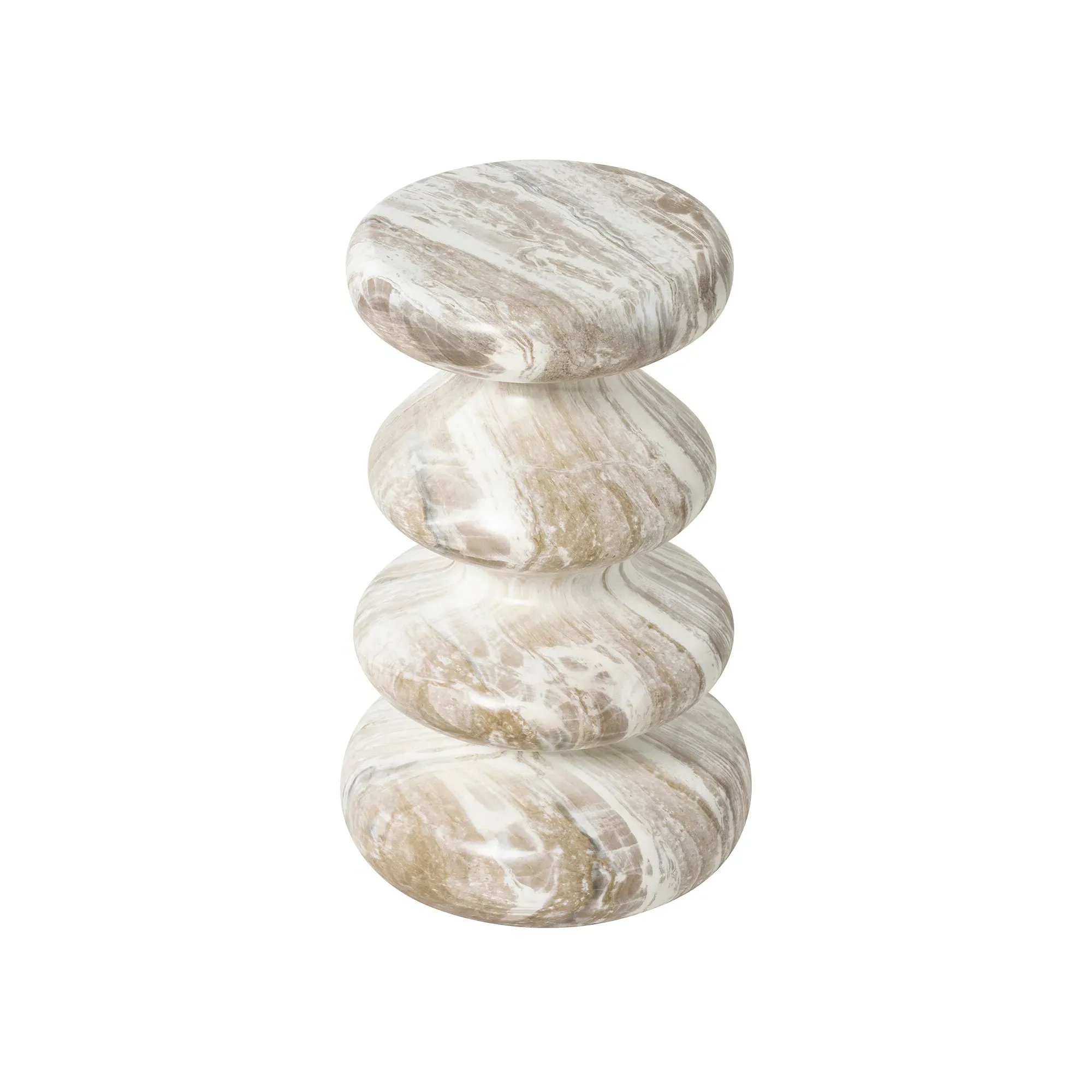 Knip Curved Garden Round Side Table - Grey