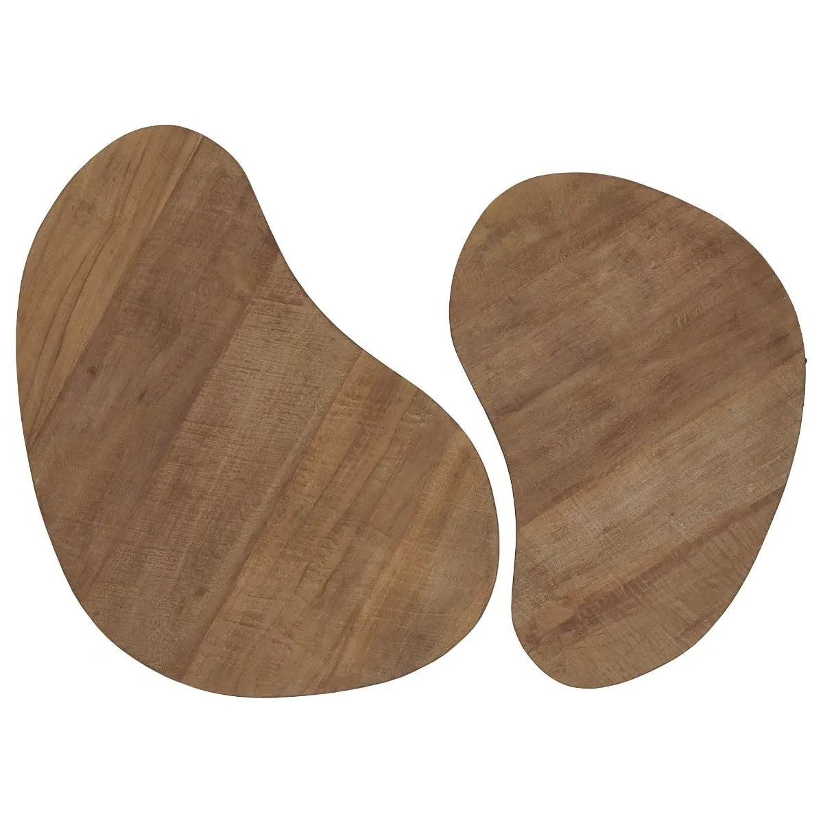 Lagom Set of 2 Coffee Tables - Brown, Teak Wood