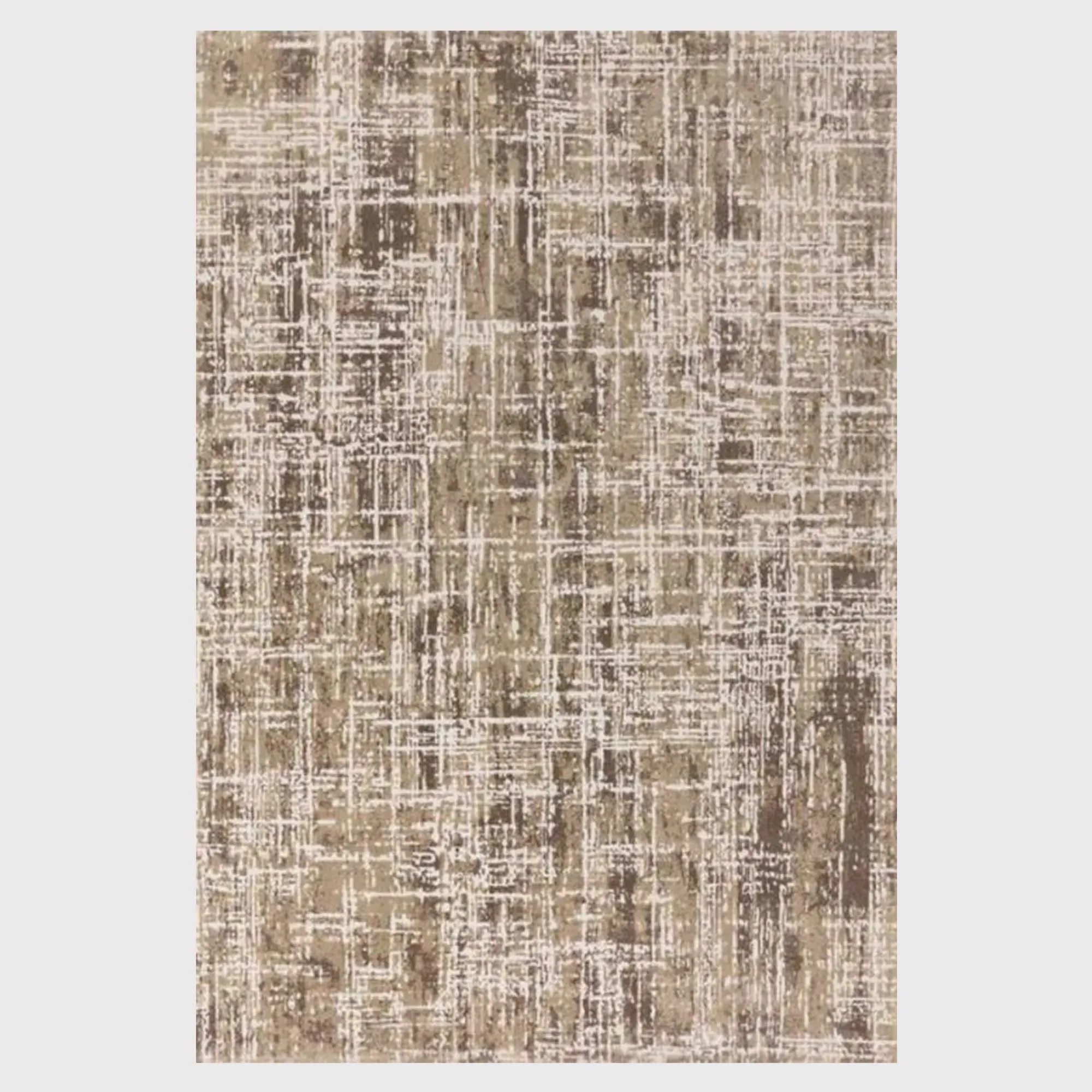 Lagos Abstract Square Rug - Beige image
