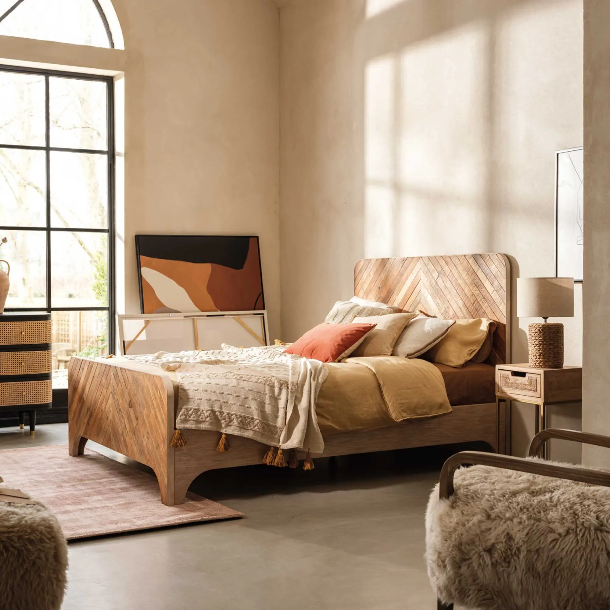 Lano Square Rug - Copper, Viscose