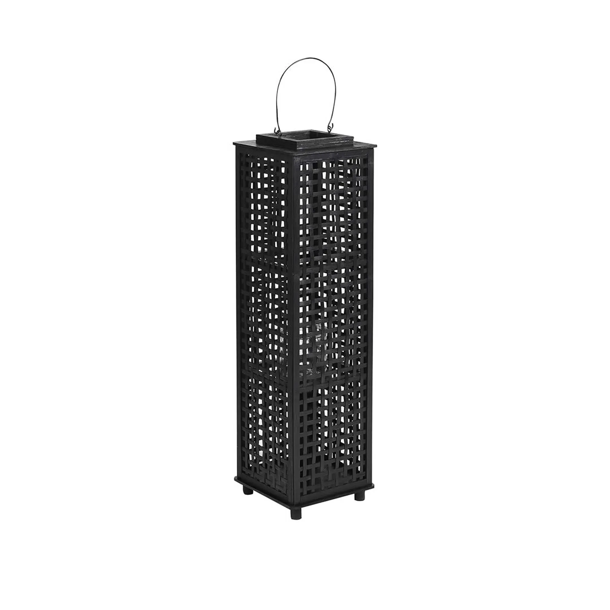 Large Bamboo Lantern - Black image