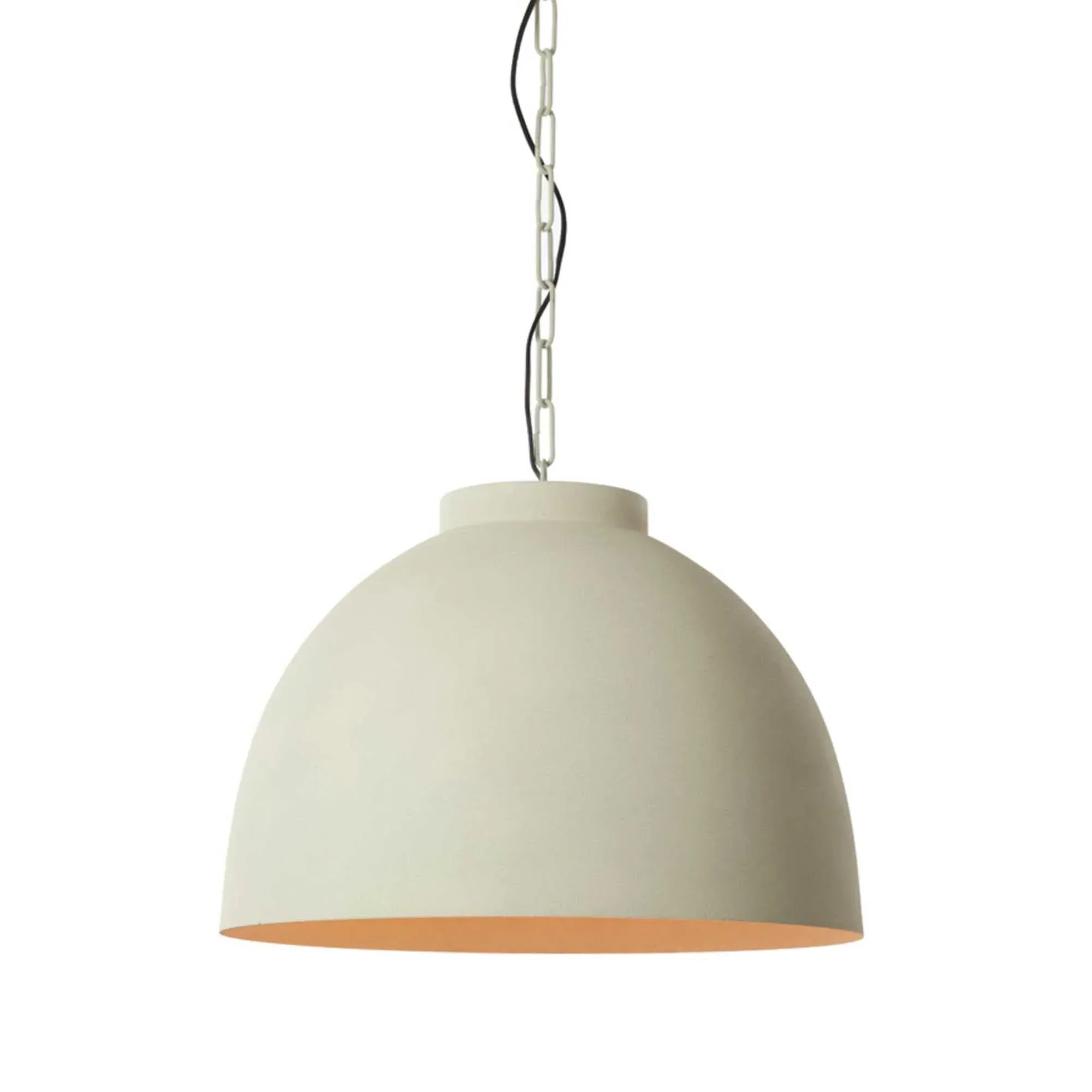 Large Dome Pendant Light - Cream