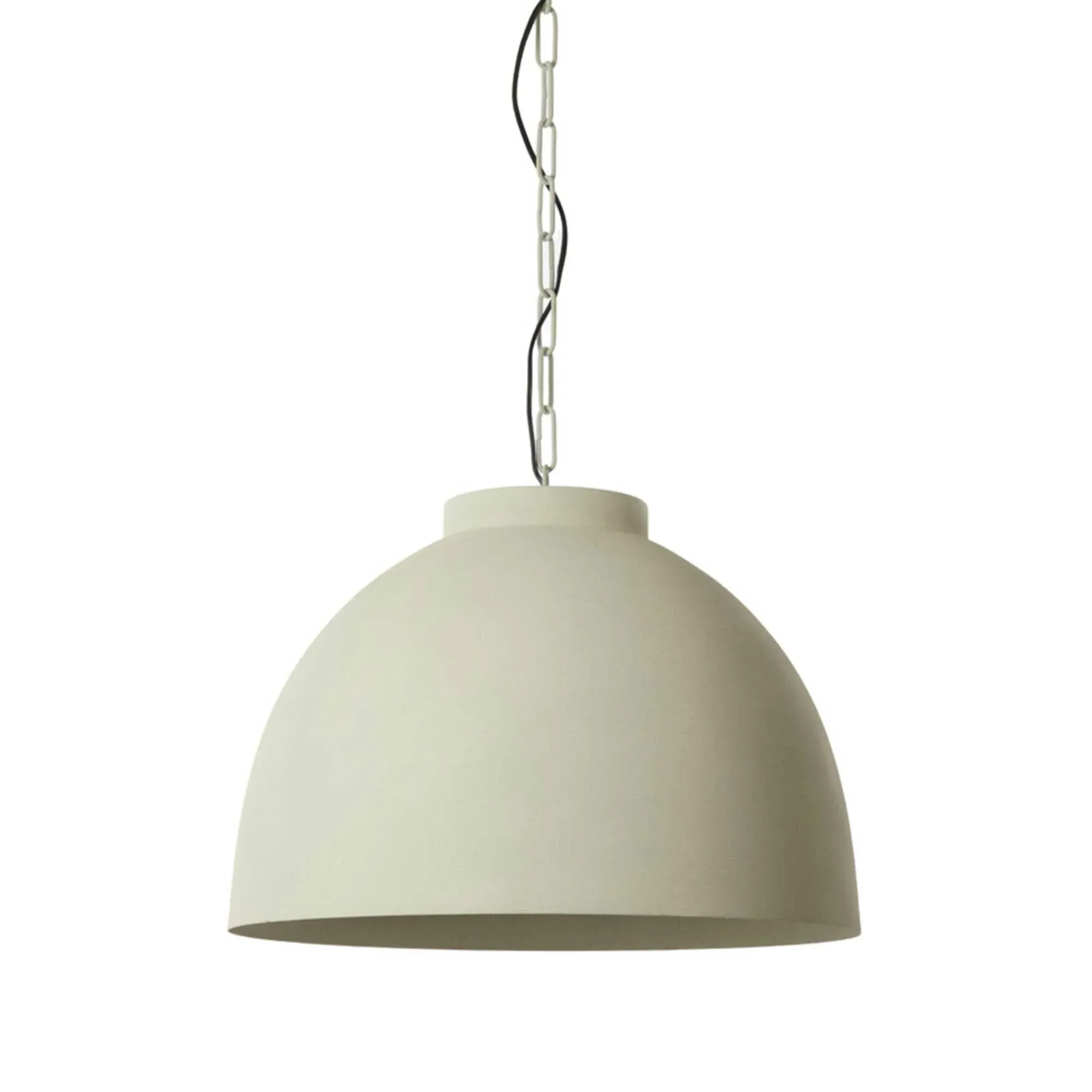 Large Dome Pendant Light - Cream