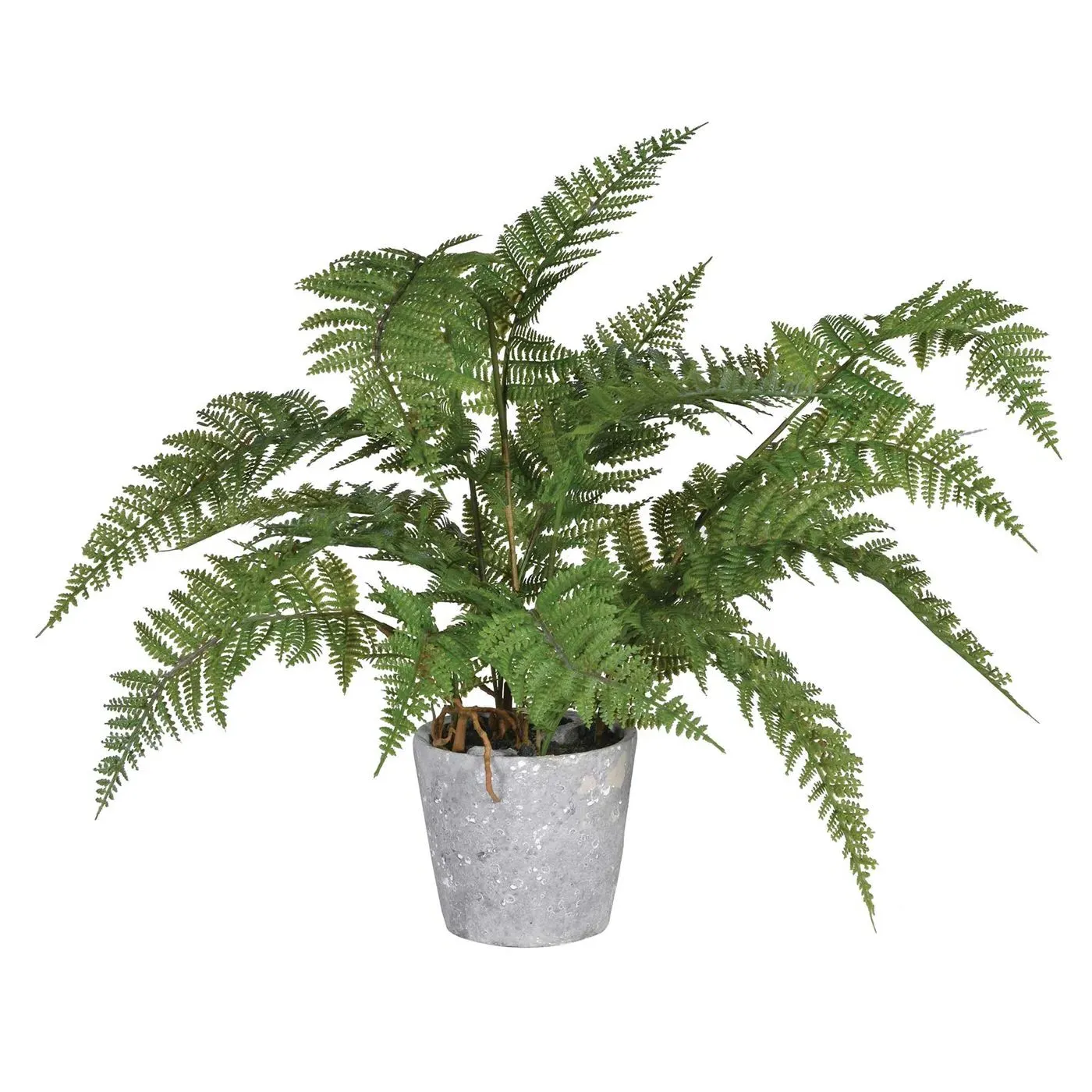 Large Faux Fern Potted Plant - Green, Polyester image