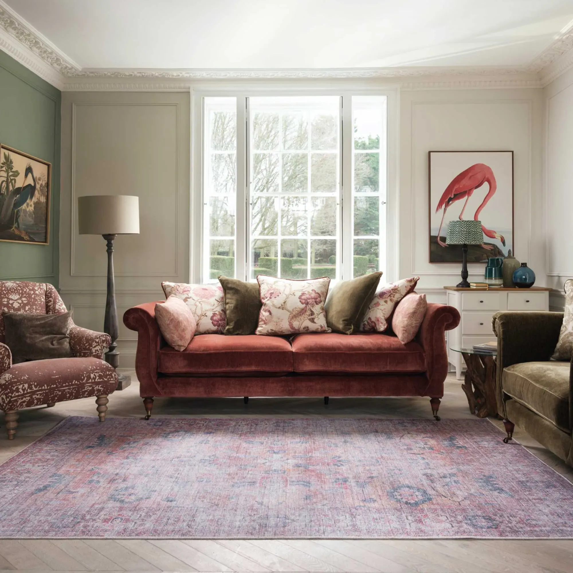 Large Flamingo Picture Art Canvas - Pink