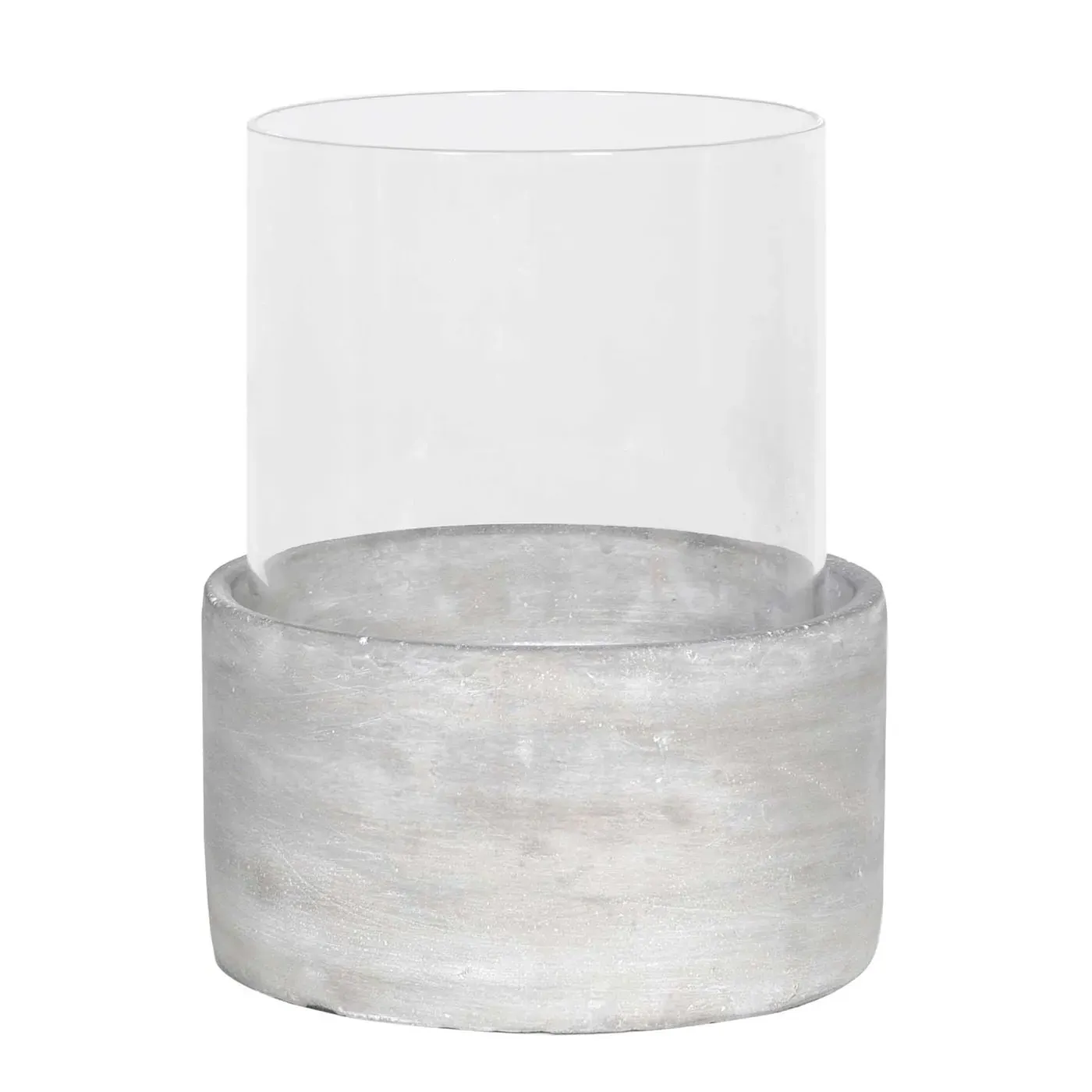 Large Glass Cement Hurricane - Grey image
