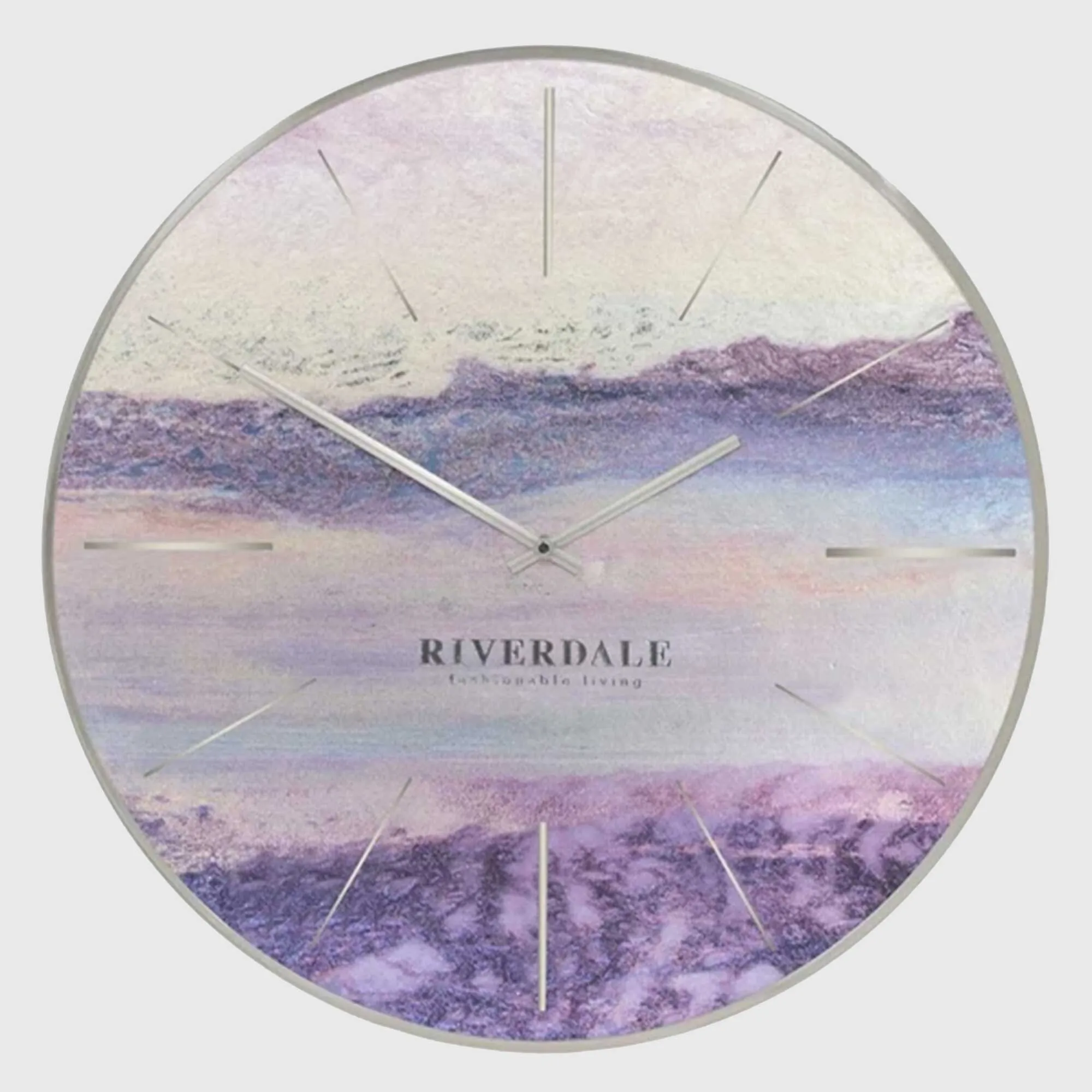 Large Round Clock - Pastel, Metal image