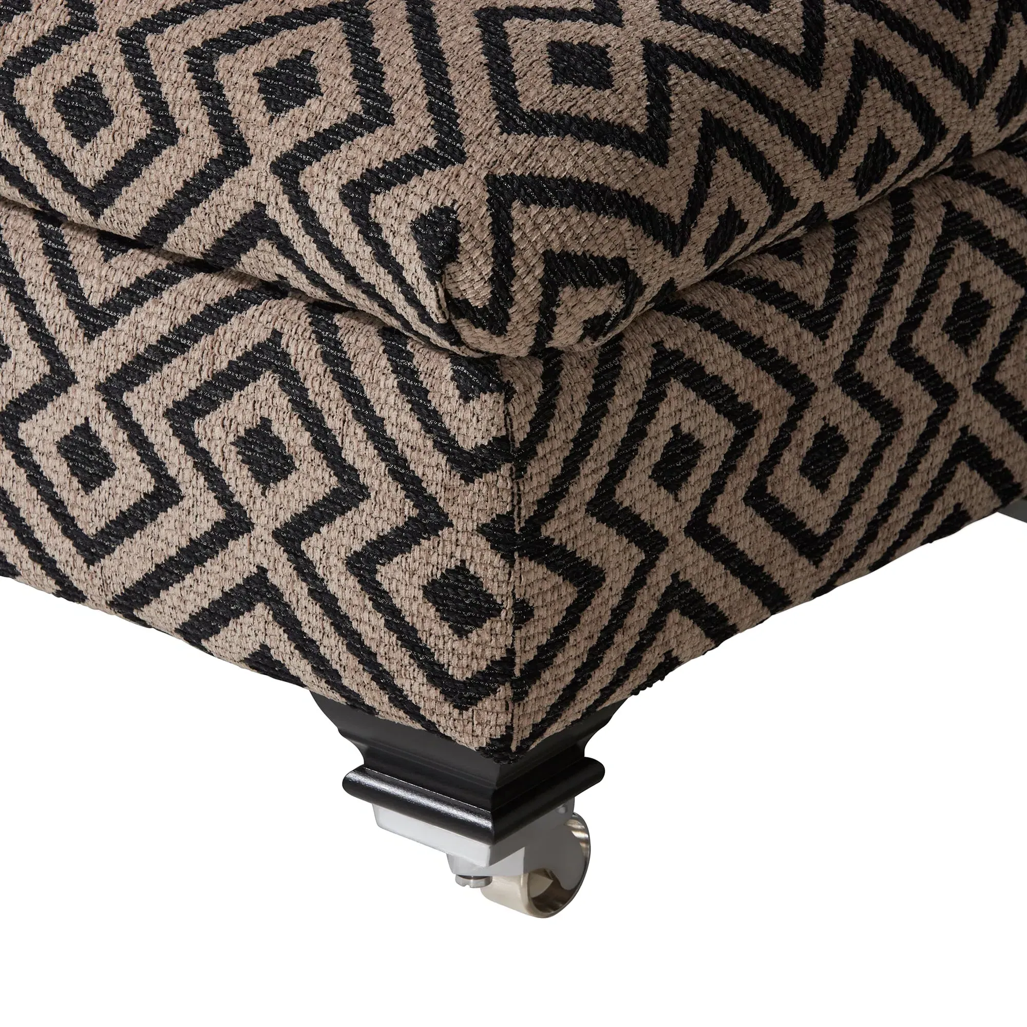 Lassington Legged Ottoman - Brown, Fabric