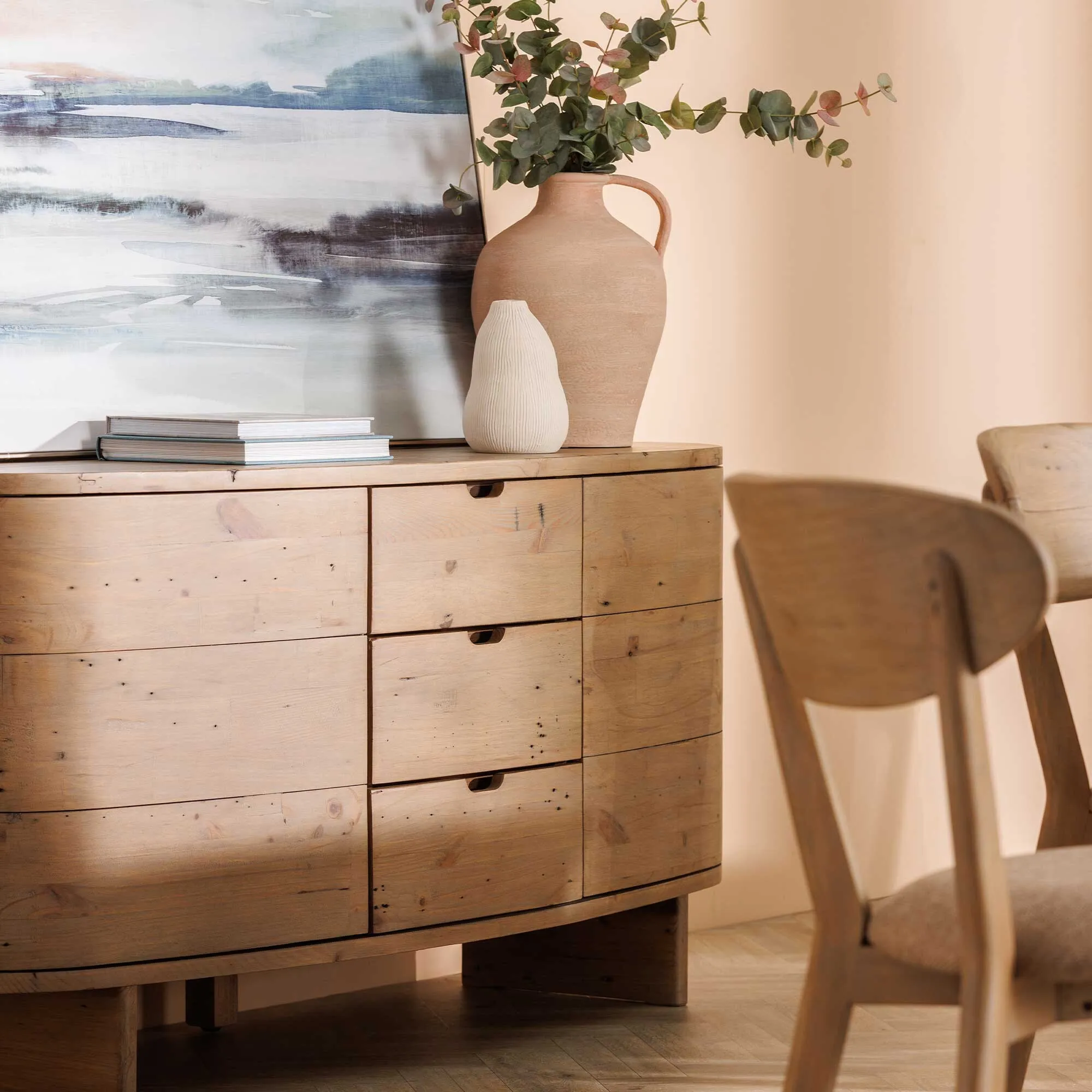 Lathan Buffet Cabinet with 2 Doors - Brown, Wood