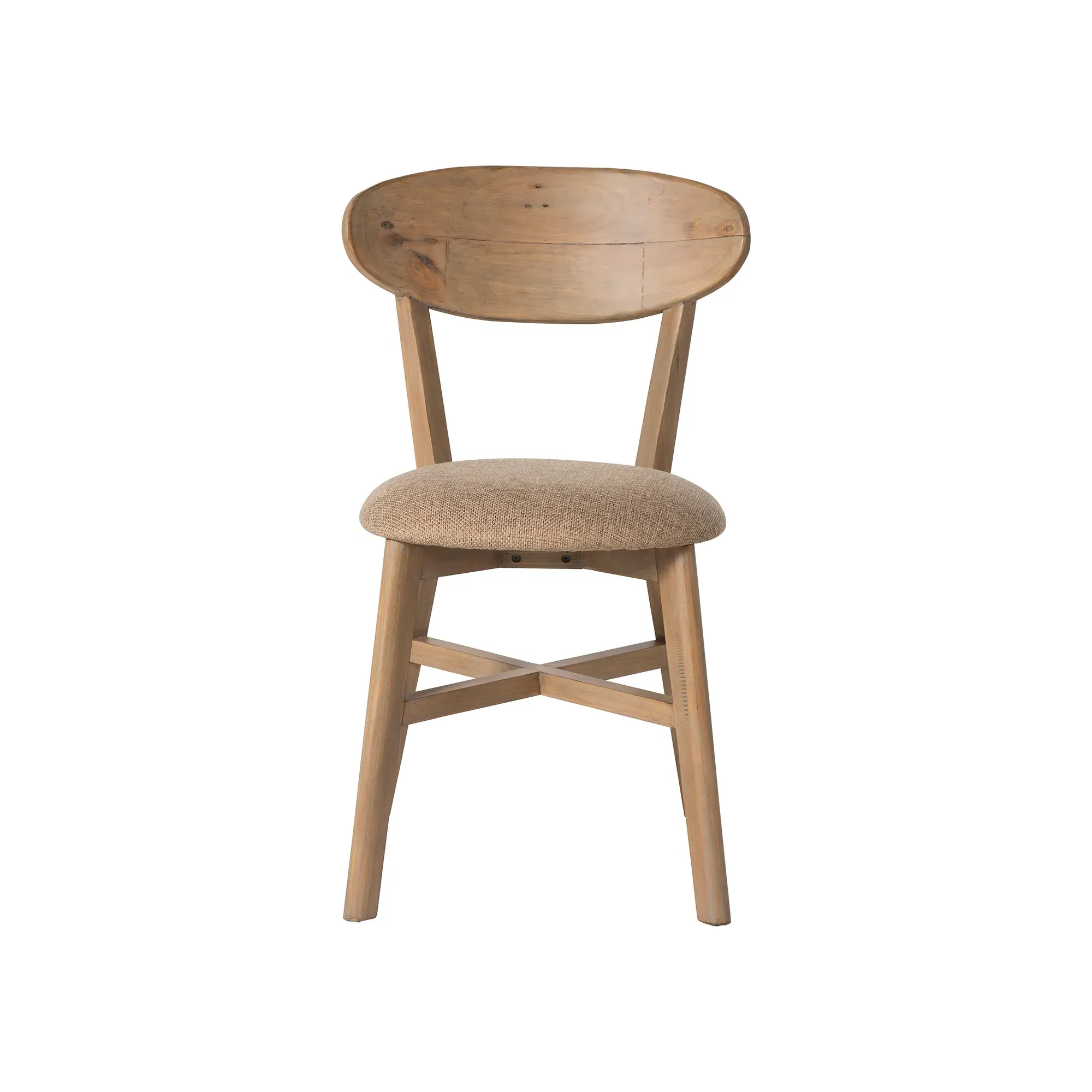 Lathan Dining Chair - Brown, Fabric