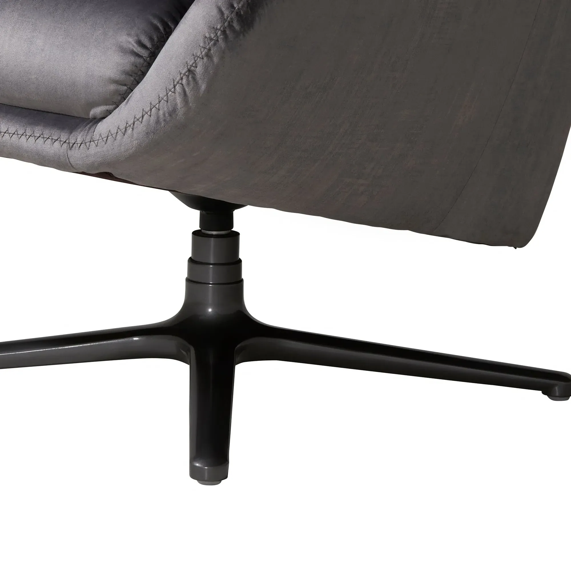 Laurino Armchair with Headrest - Grey, Fabric