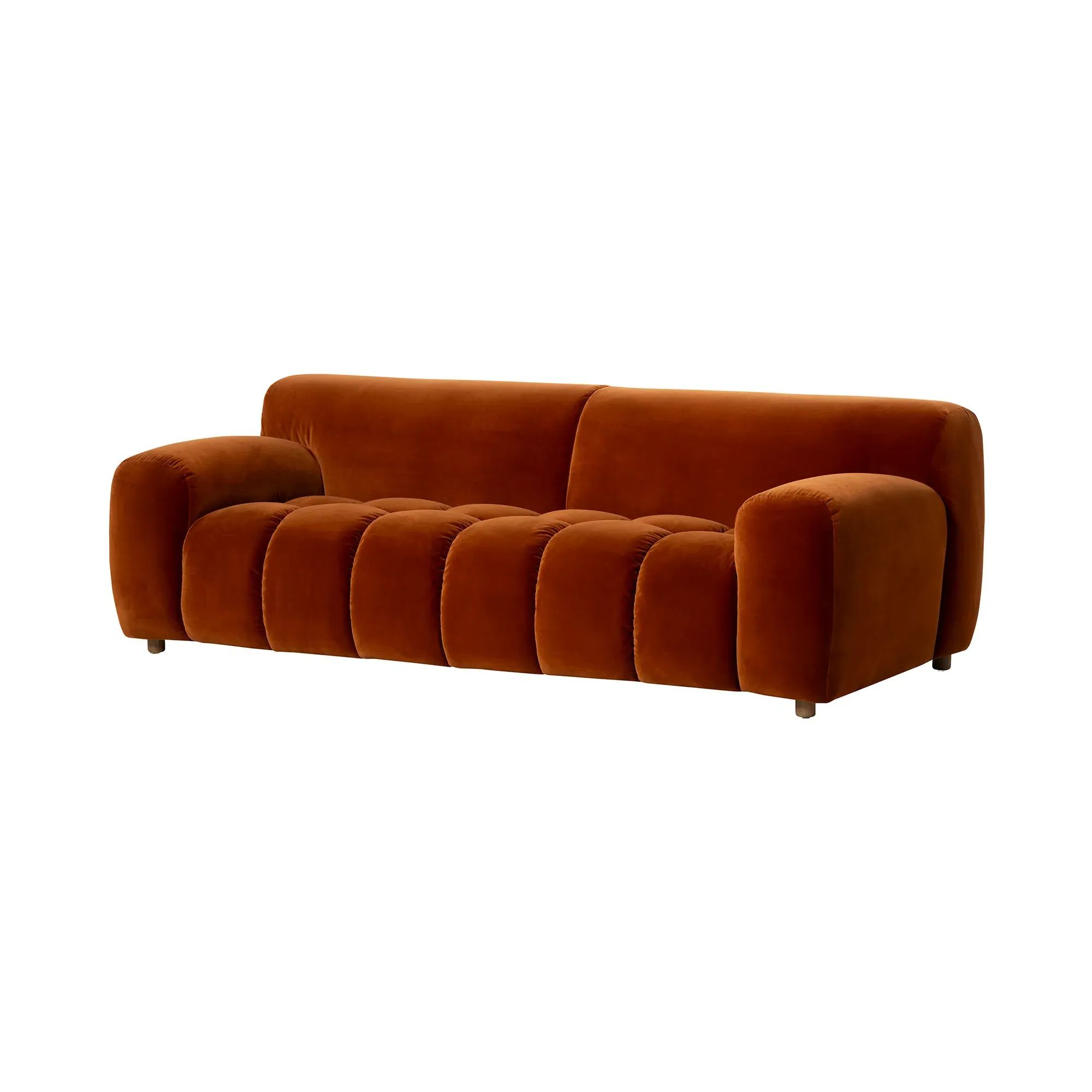 Lavinia 2.5 Seater Sofa - Orange, Fabric