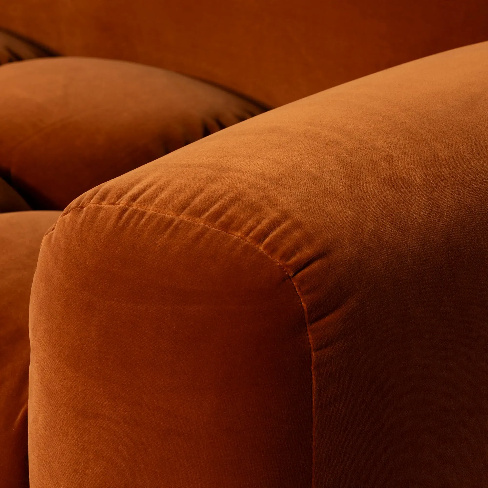 Lavinia 2.5 Seater Sofa - Orange, Fabric