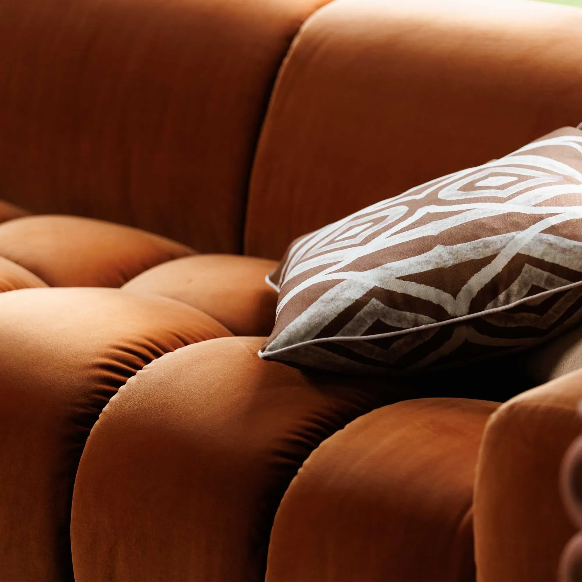 Lavinia 2.5 Seater Sofa - Orange, Fabric