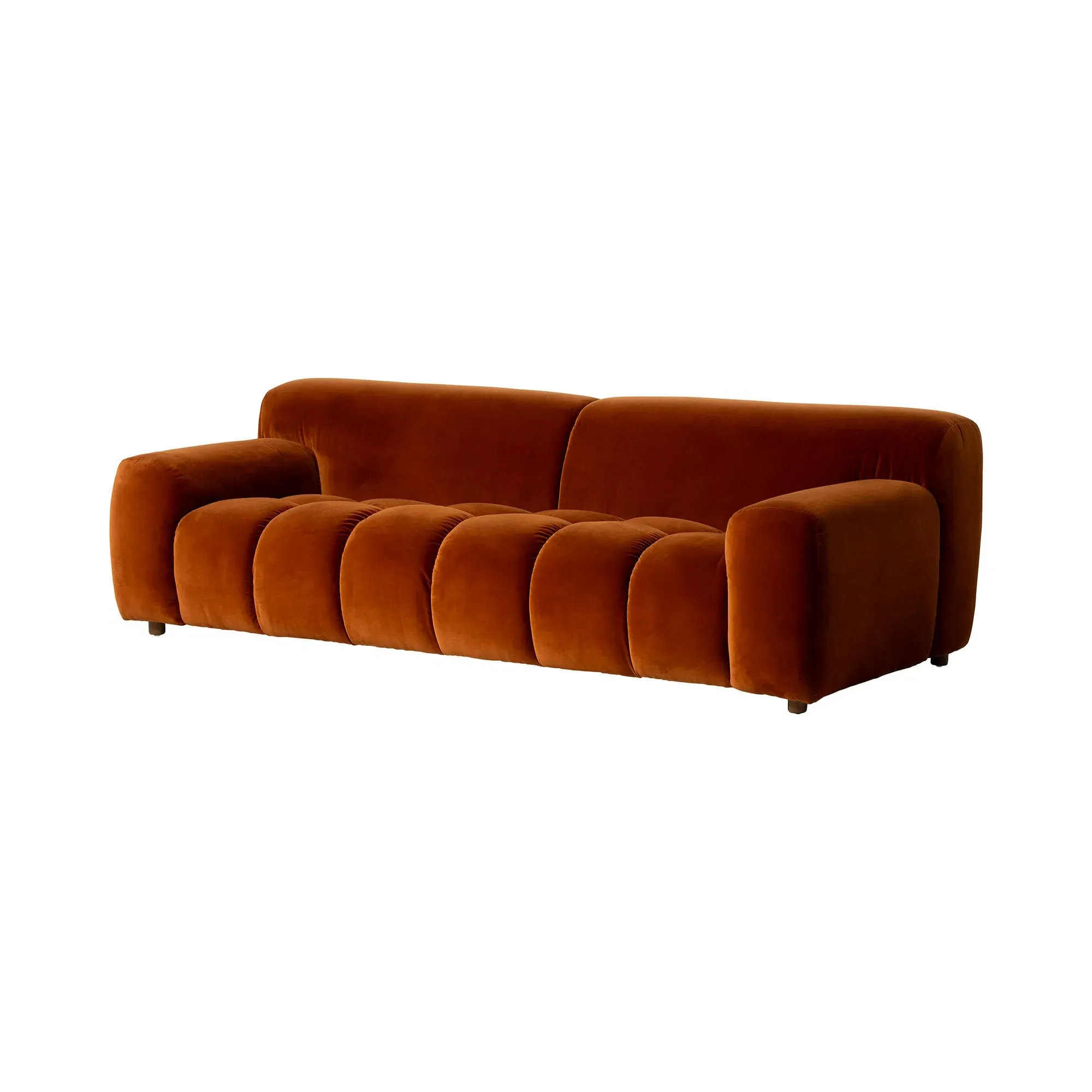 Lavinia 3-Seater Sofa - Orange, Fabric