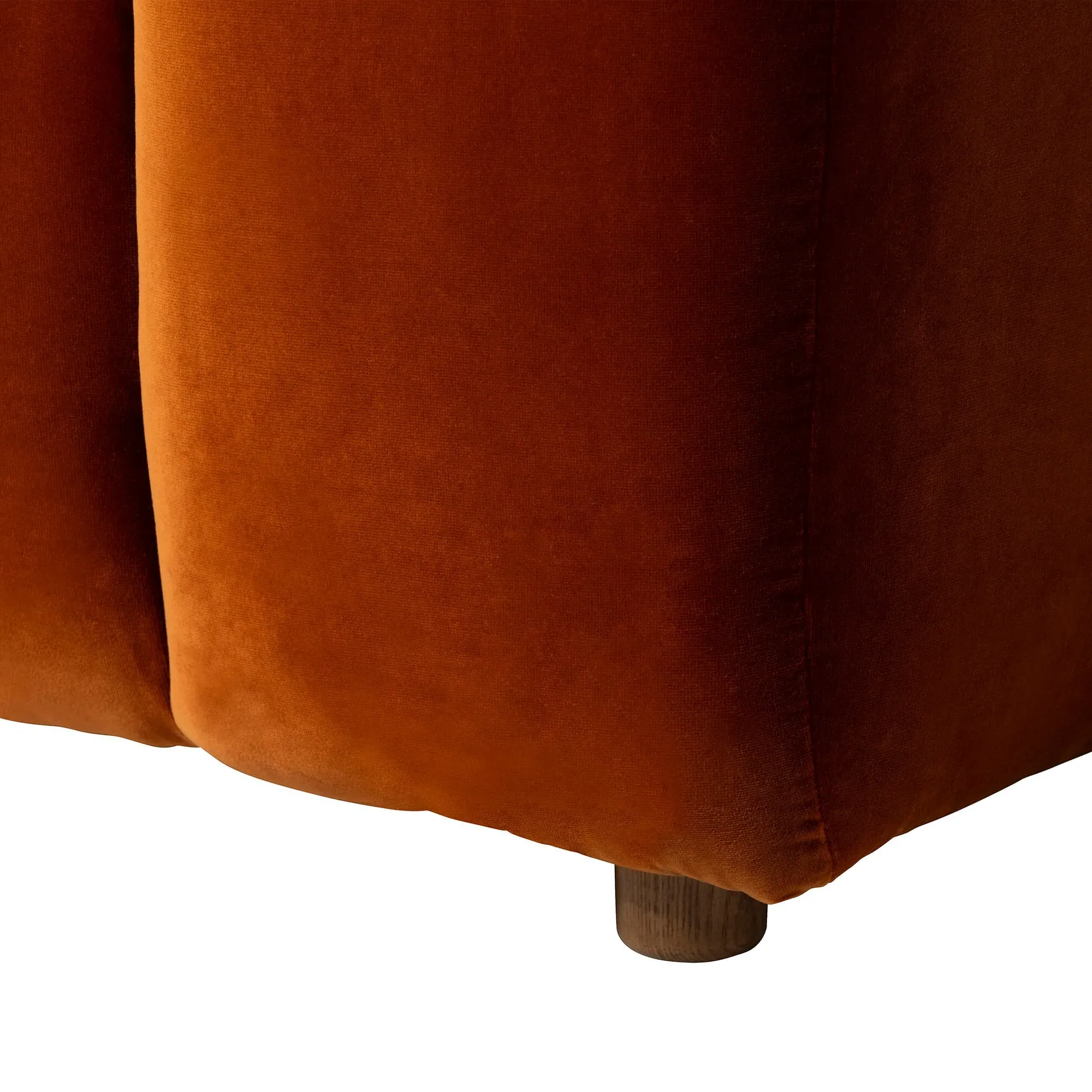 Lavinia 3-Seater Sofa - Orange, Fabric