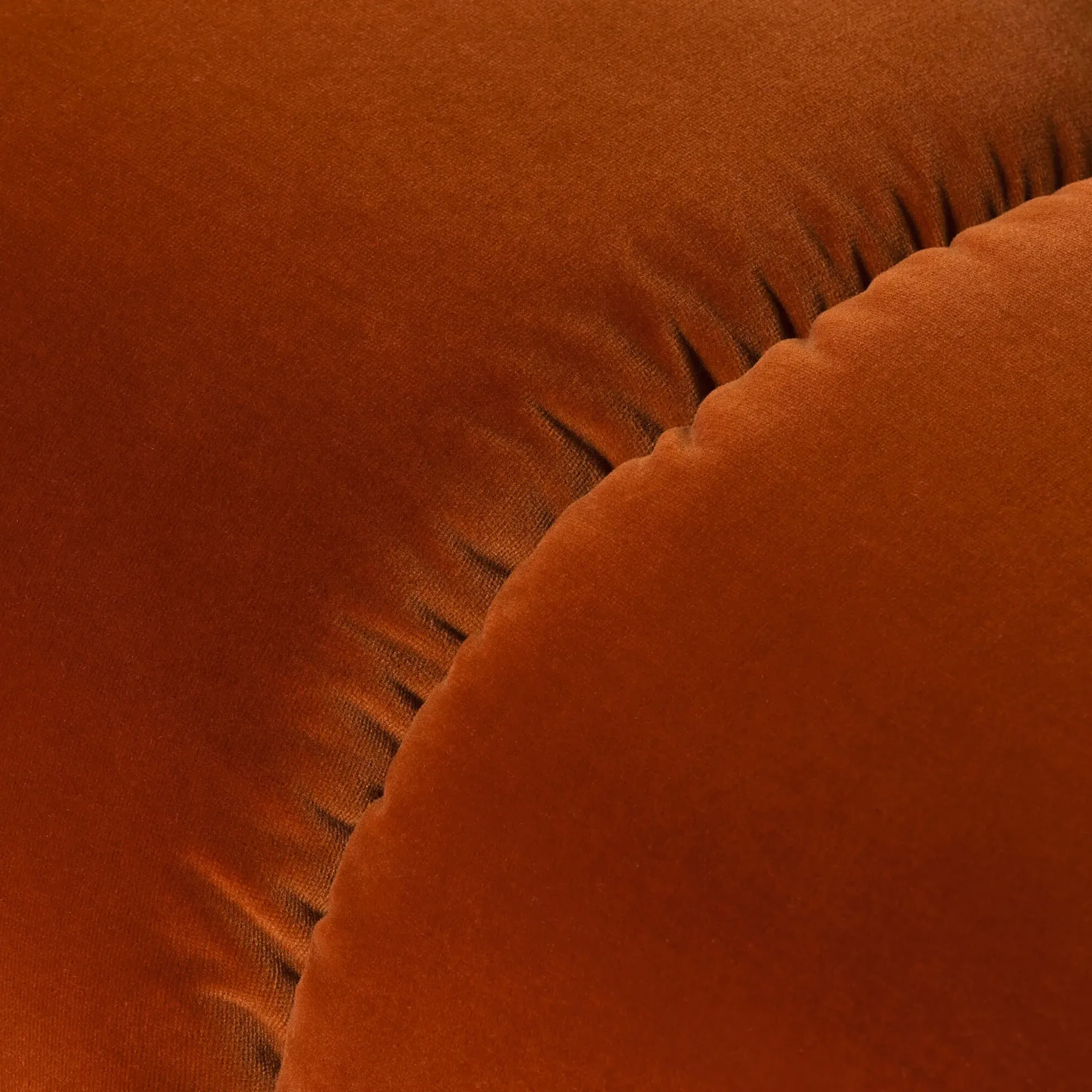 Lavinia Footstool - Orange, Velvet