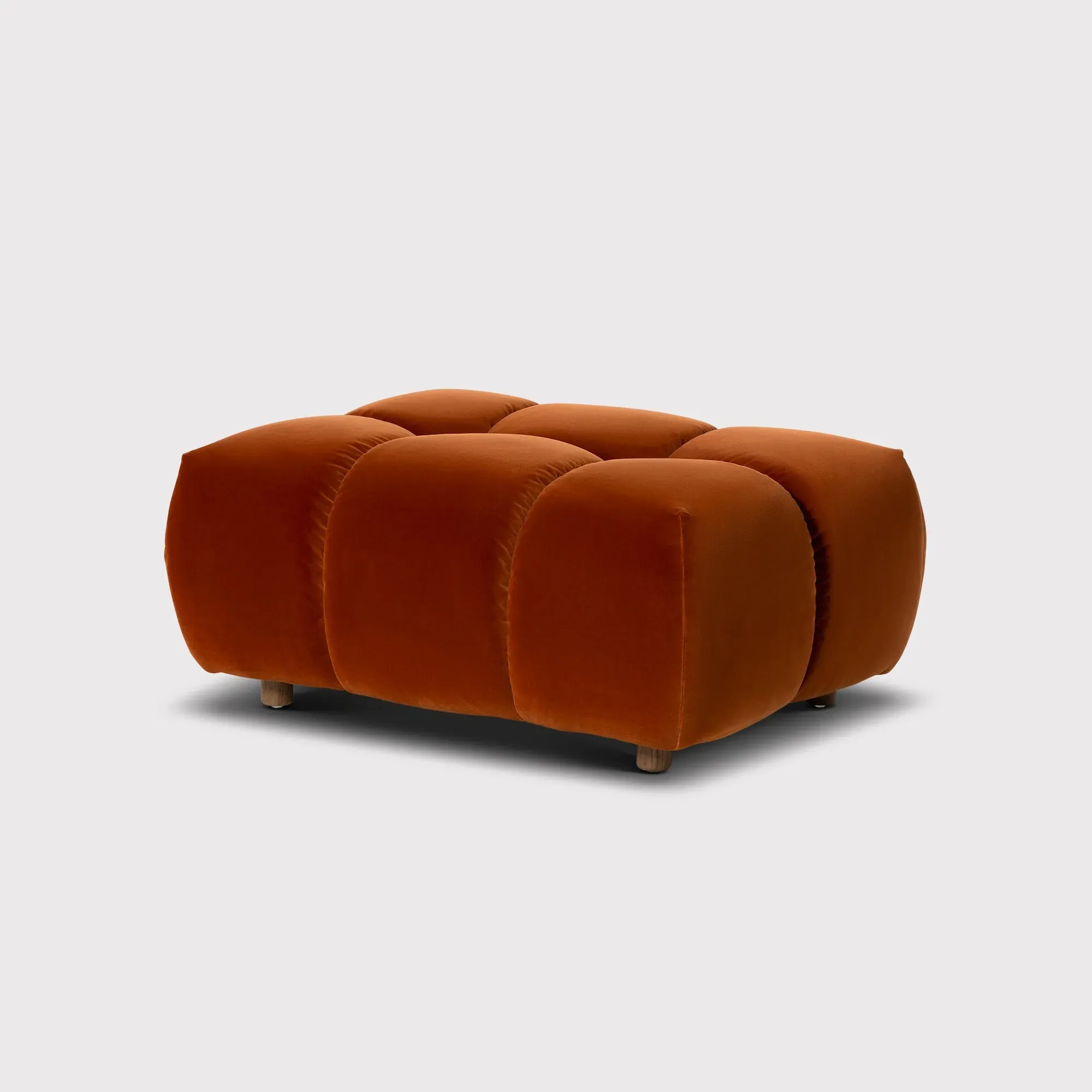 Lavinia Footstool - Orange, Velvet image