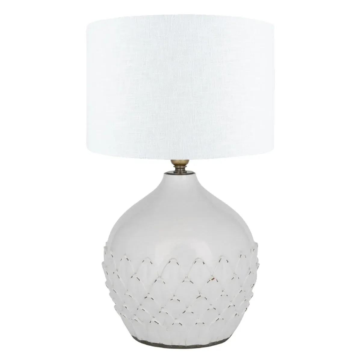 Leaf Ceramic Table Lamp - White image