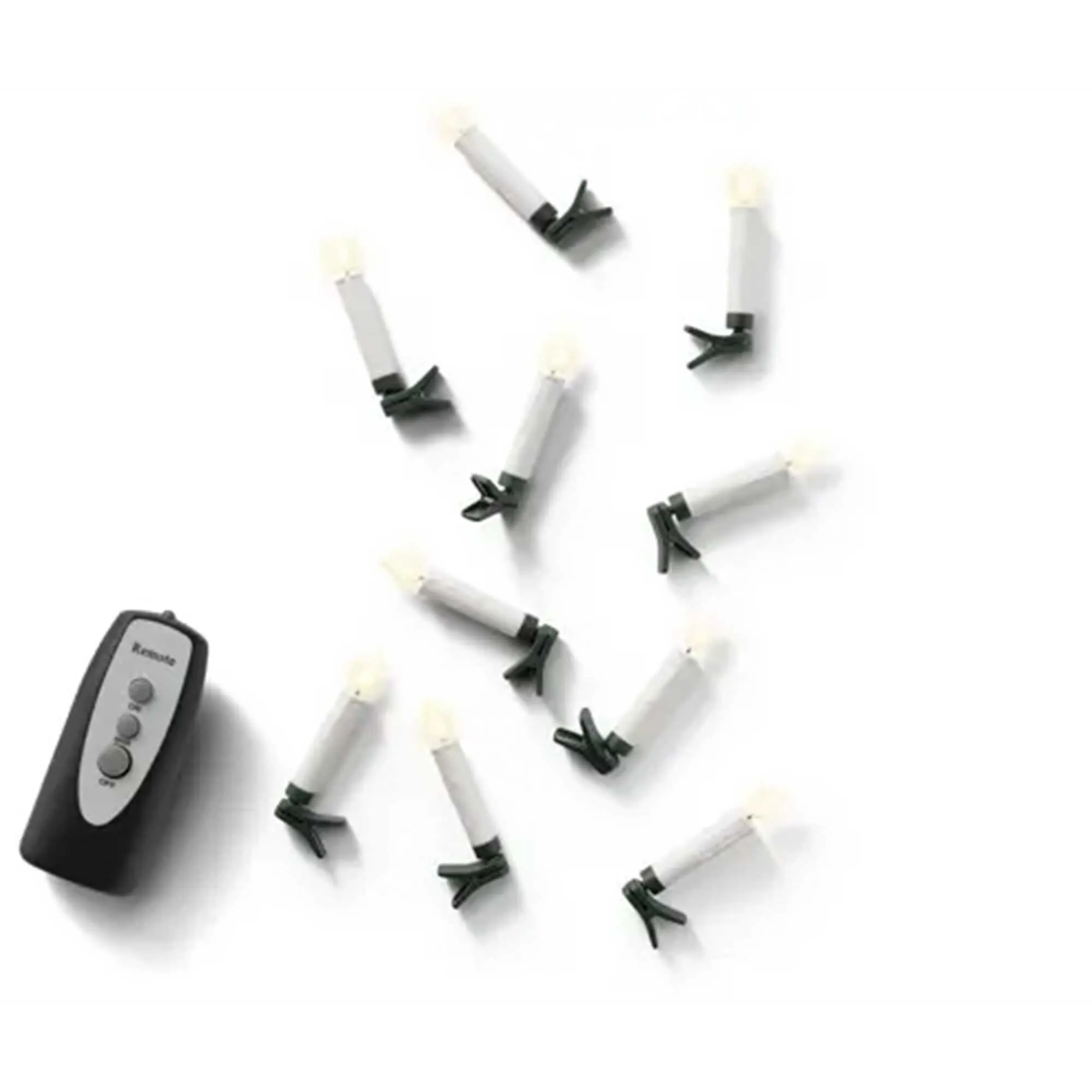 LED Twinkling Tree Candles Pack of 10 - White, Plastic product
