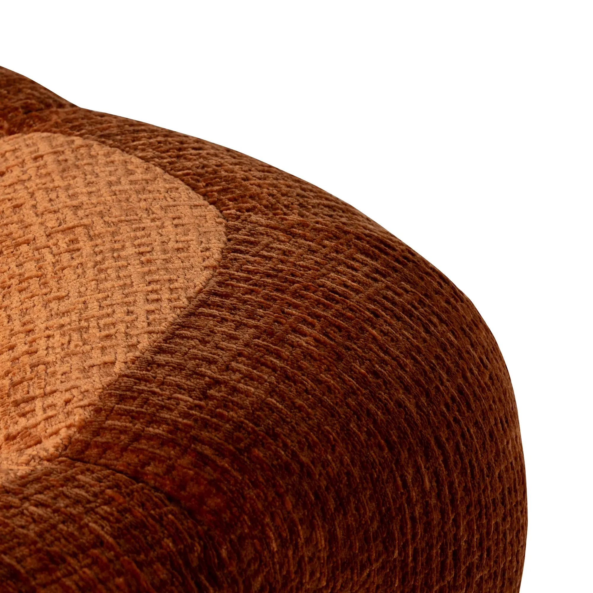 Lenor Textured Fabric Occasional Armchair - Orange, Boucle