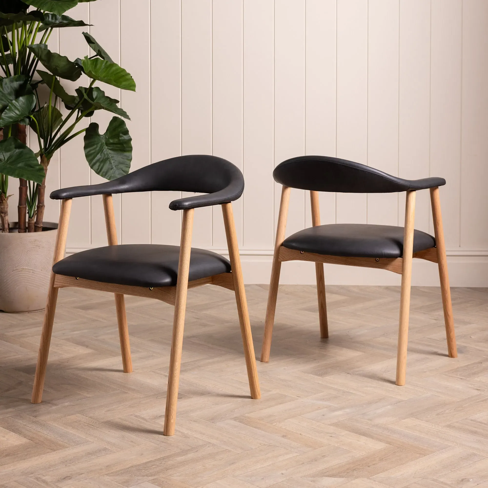 Lerman Dining Chair with Arms - Neutral, Oak image