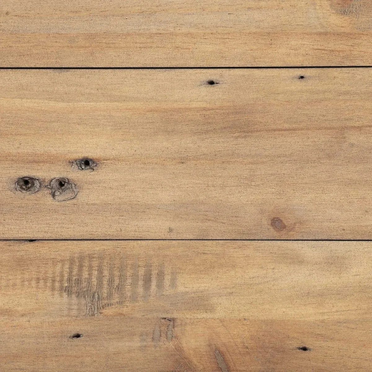 Lewes 3 Drawer Wide Bedside Table - Neutral, Reclaimed Wood