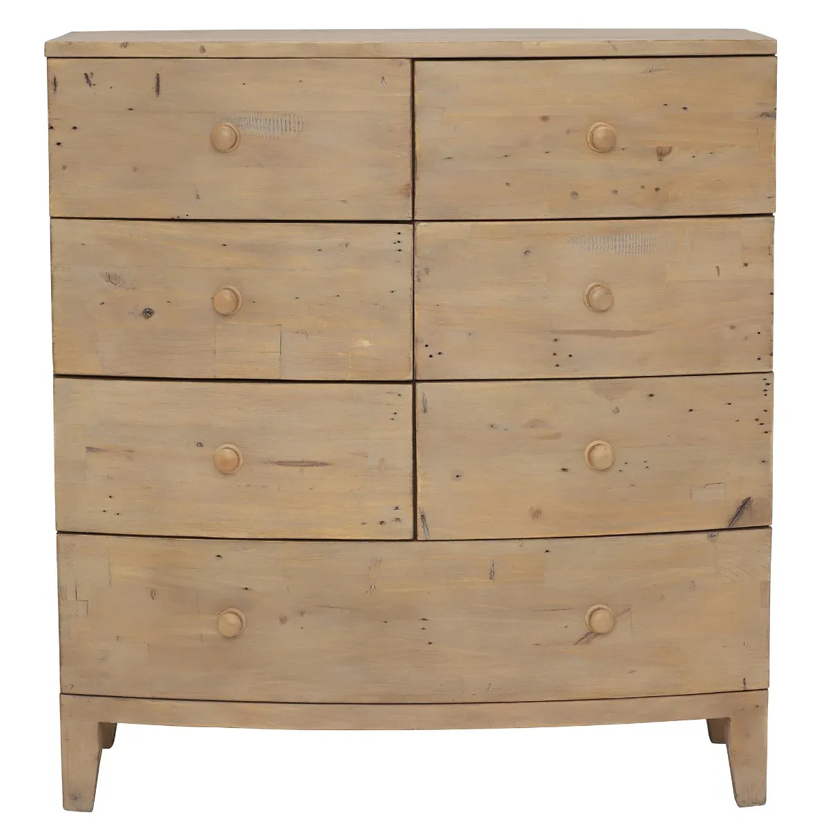 Lewes 7 Drawer Bow Front Chest - Brown, Wood