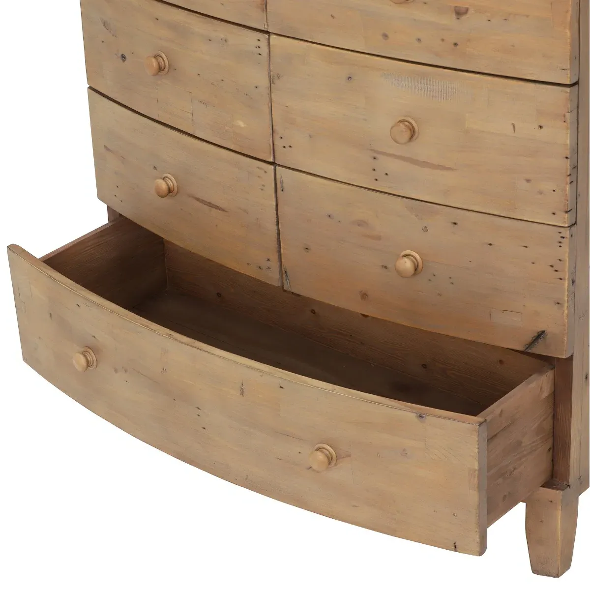 Lewes 7 Drawer Bow Front Chest - Brown, Wood