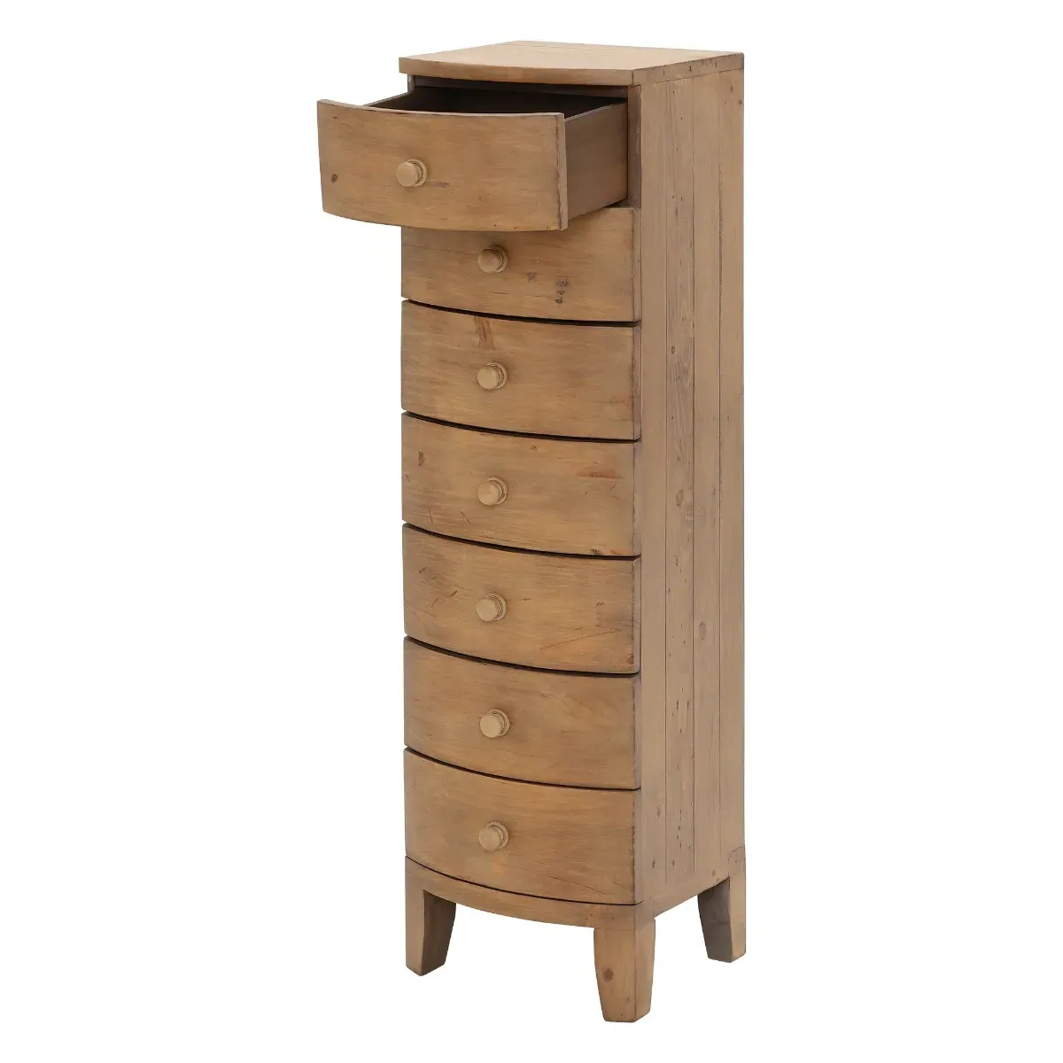 Lewes 7 Drawer Tallboy Dresser - Brown, Wood
