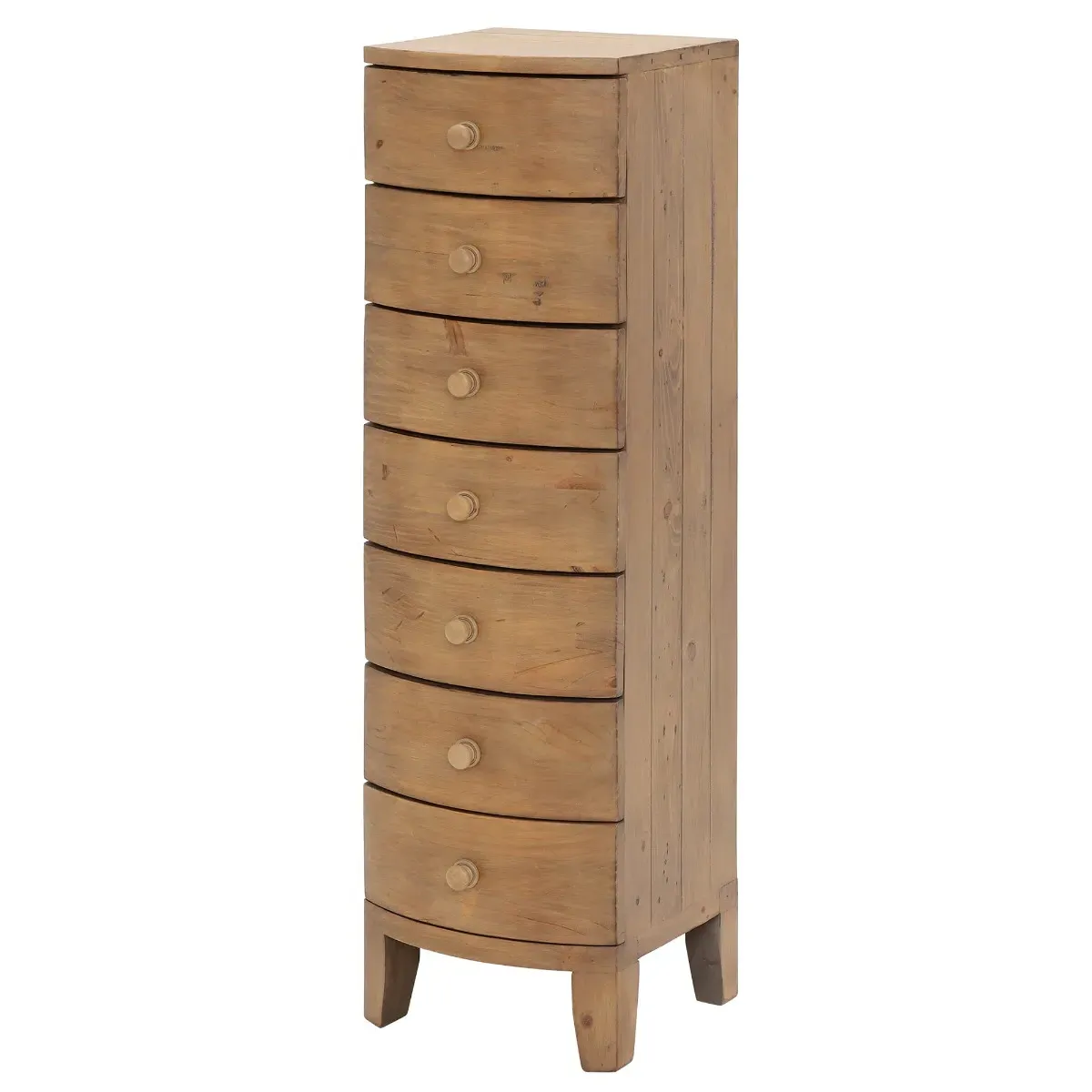 Lewes 7 Drawer Tallboy Dresser - Brown, Wood